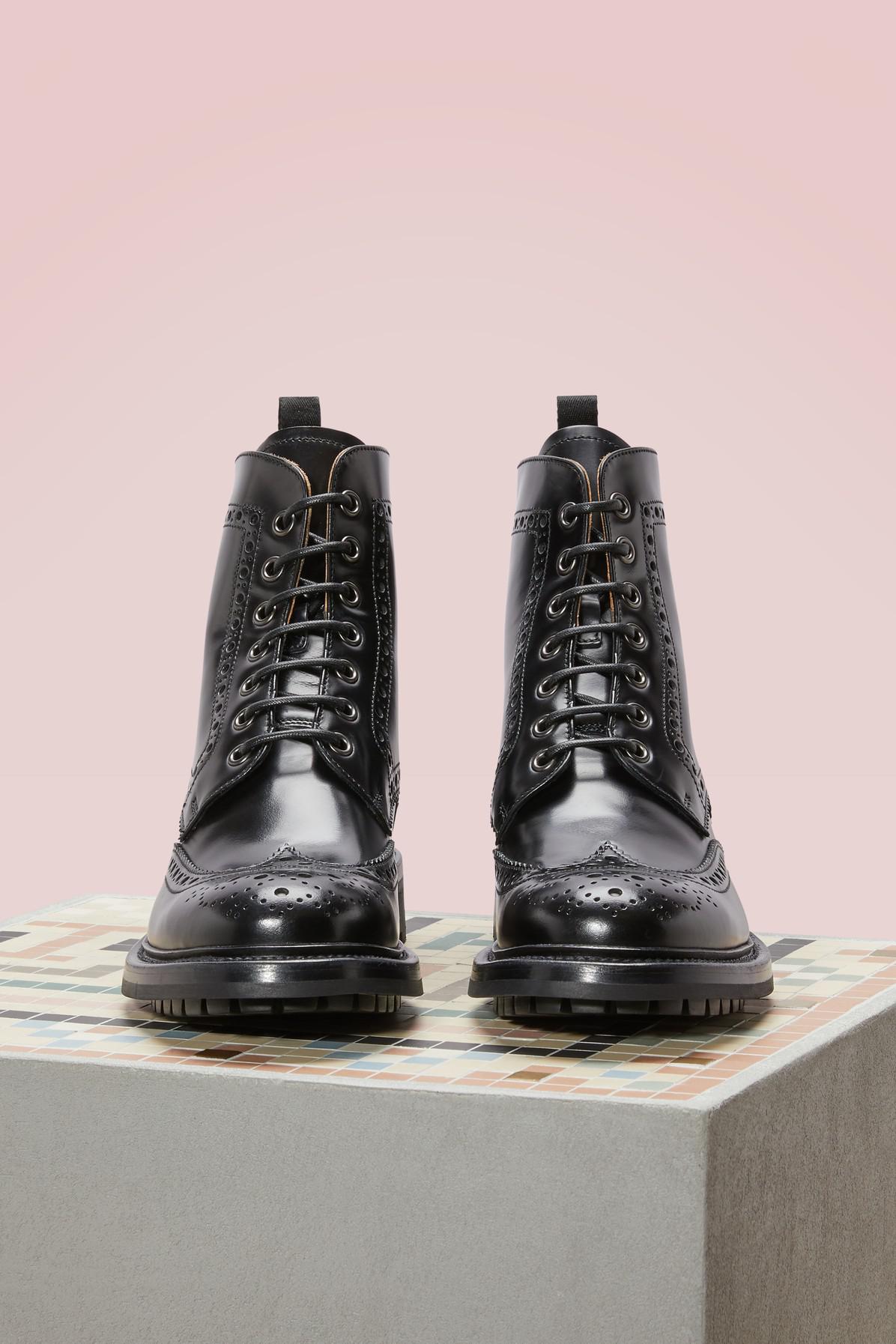 Church s Angelina Leather Boots in Black Lyst Canada