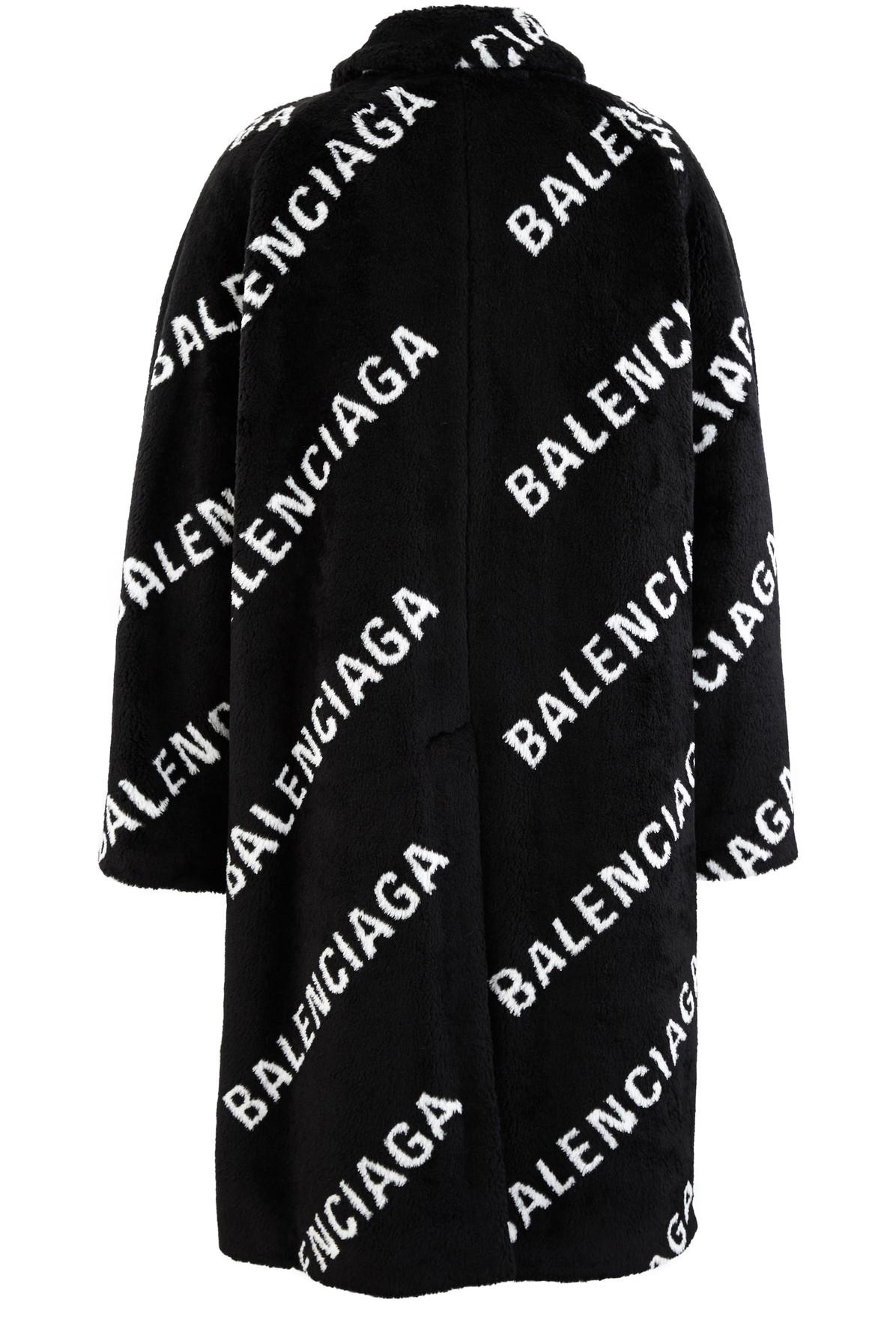 balenciaga fur coat