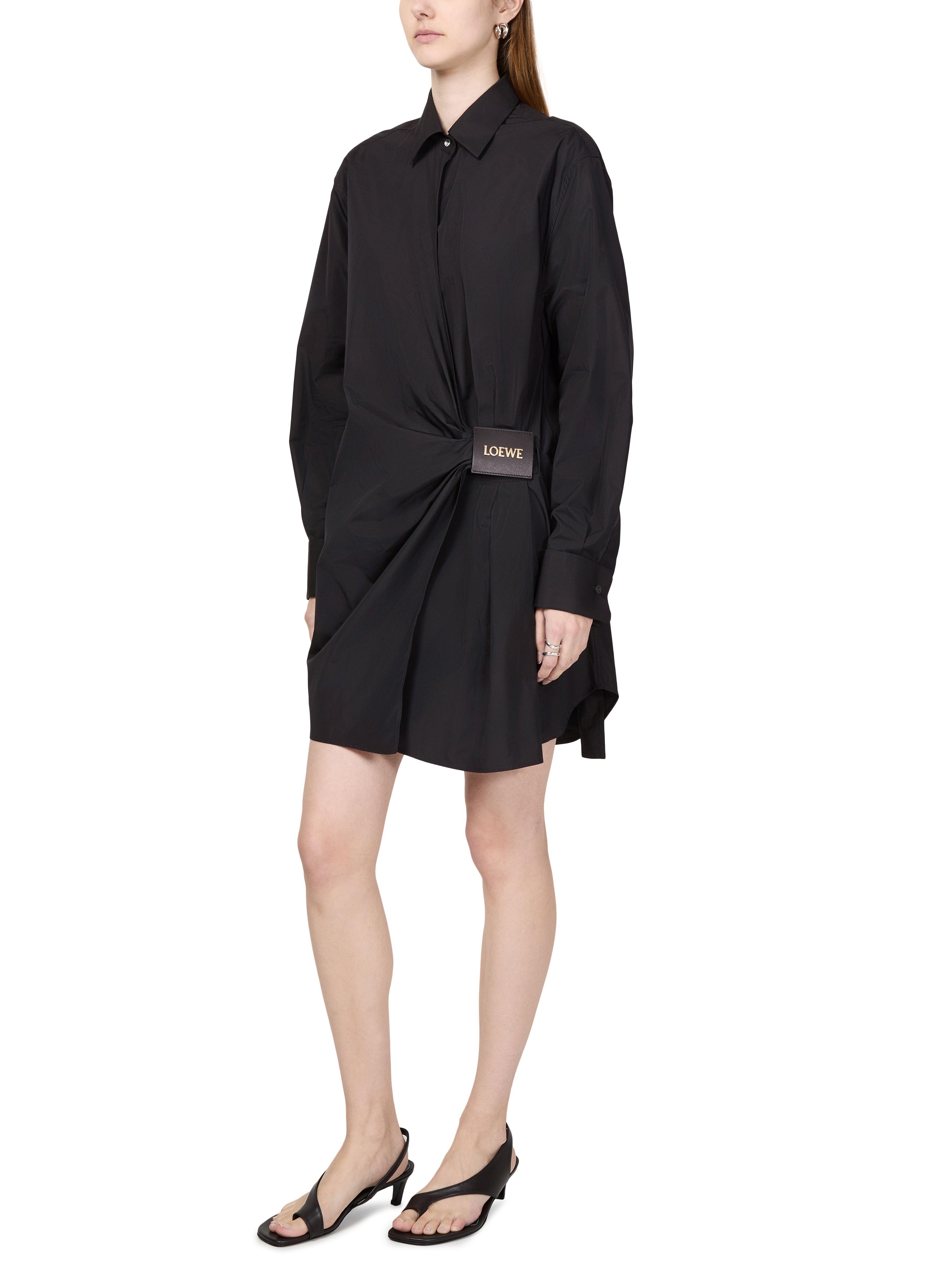 Loewe Shirt Dress in Black | Lyst