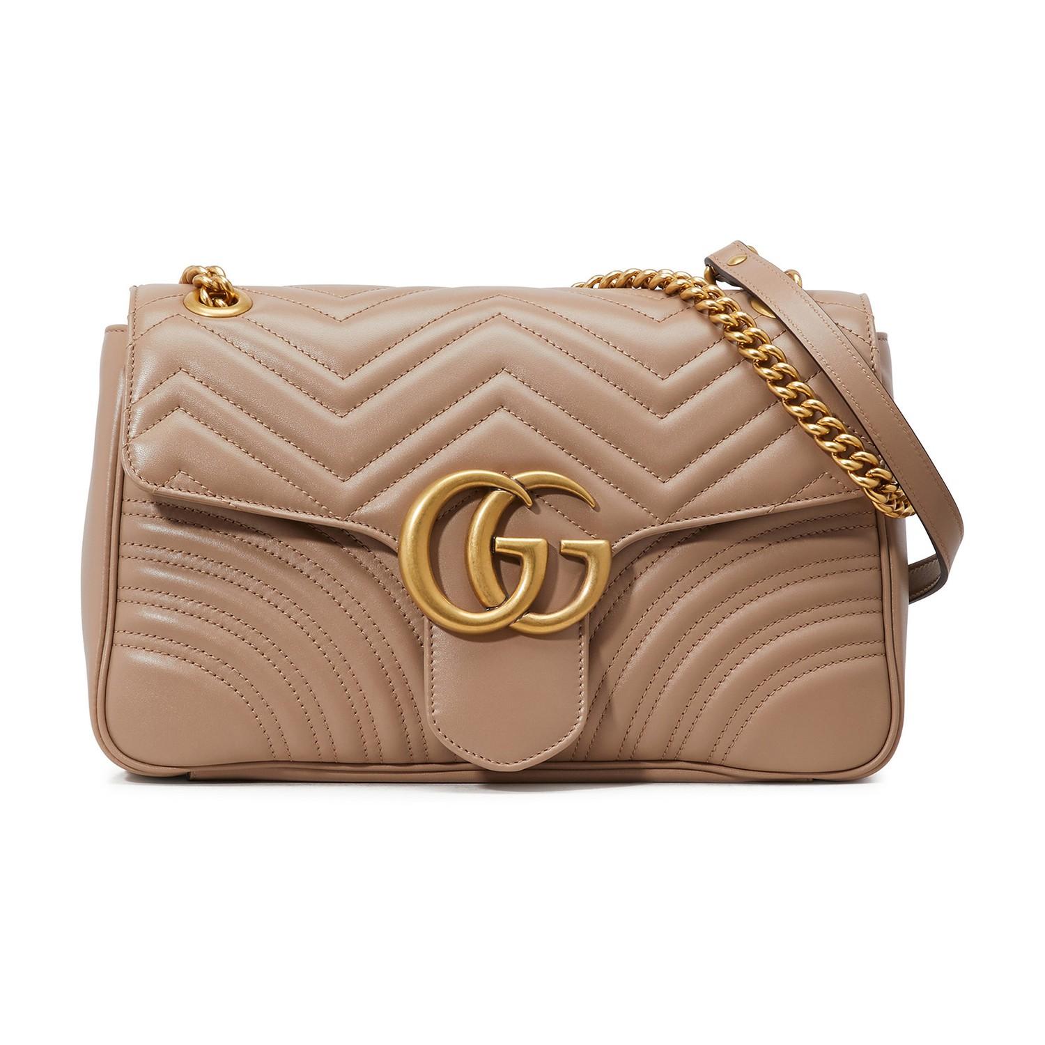 gucci gg marmont leather shoulder bolsa