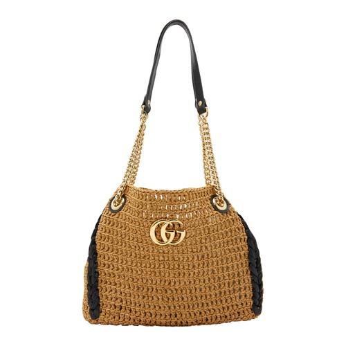 Gucci Raffia tote in Natur Lyst DE