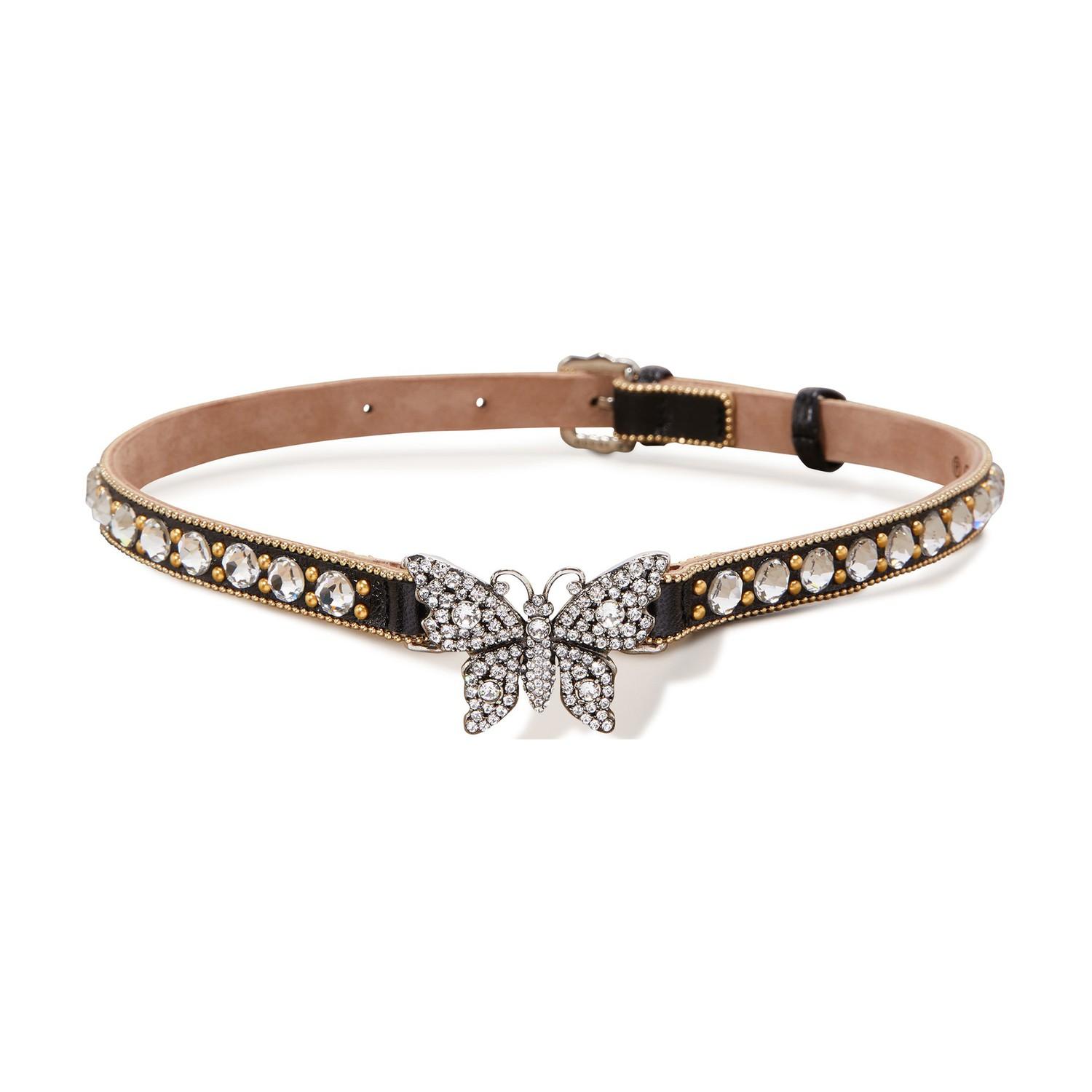 Gucci Crystal Studded Butterfly Choker 