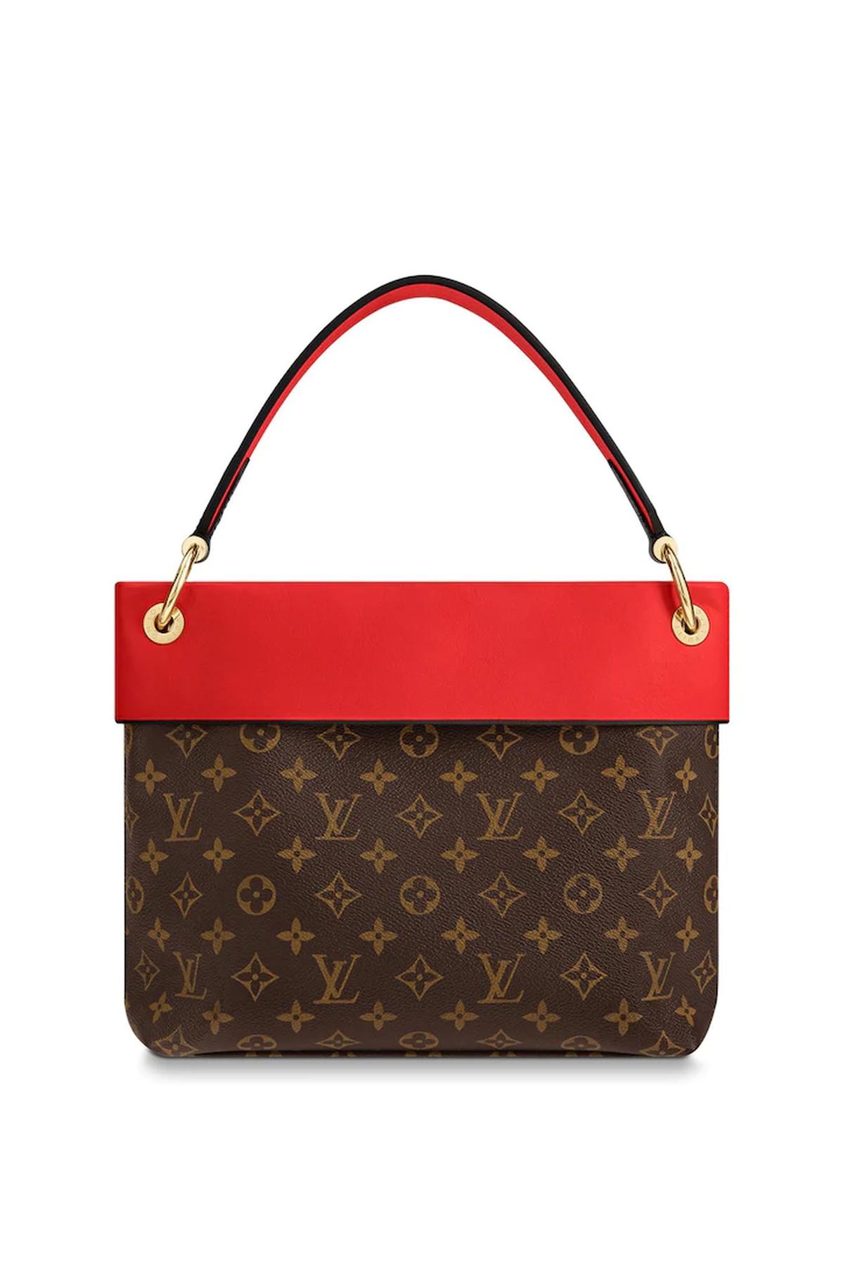 tas satchel Louis Vuitton Monogram Tuileries Red Satchel