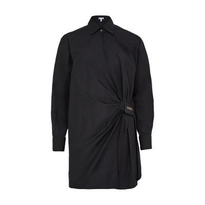 Loewe Shirt Dress in Black Lyst - Main Image