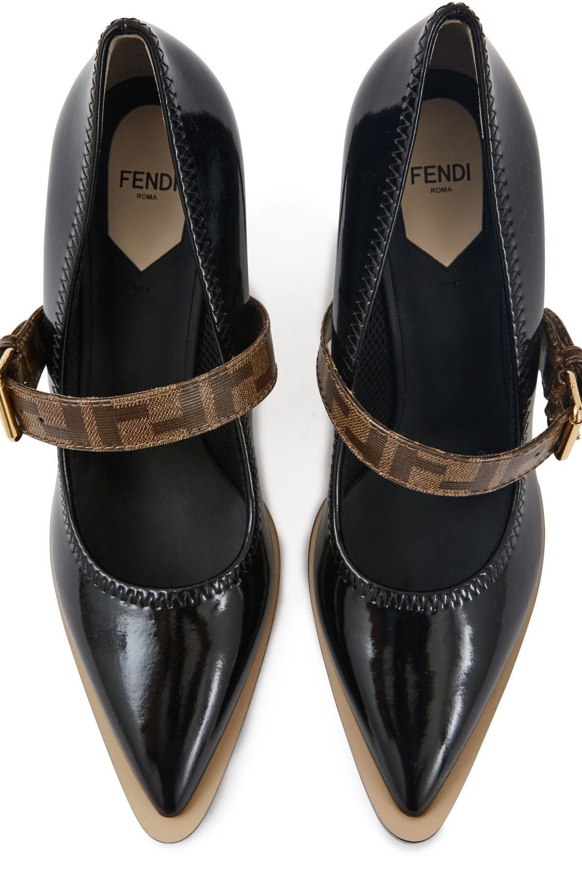 Fendi Mary Jane Fframe Court Shoes in Black | Lyst