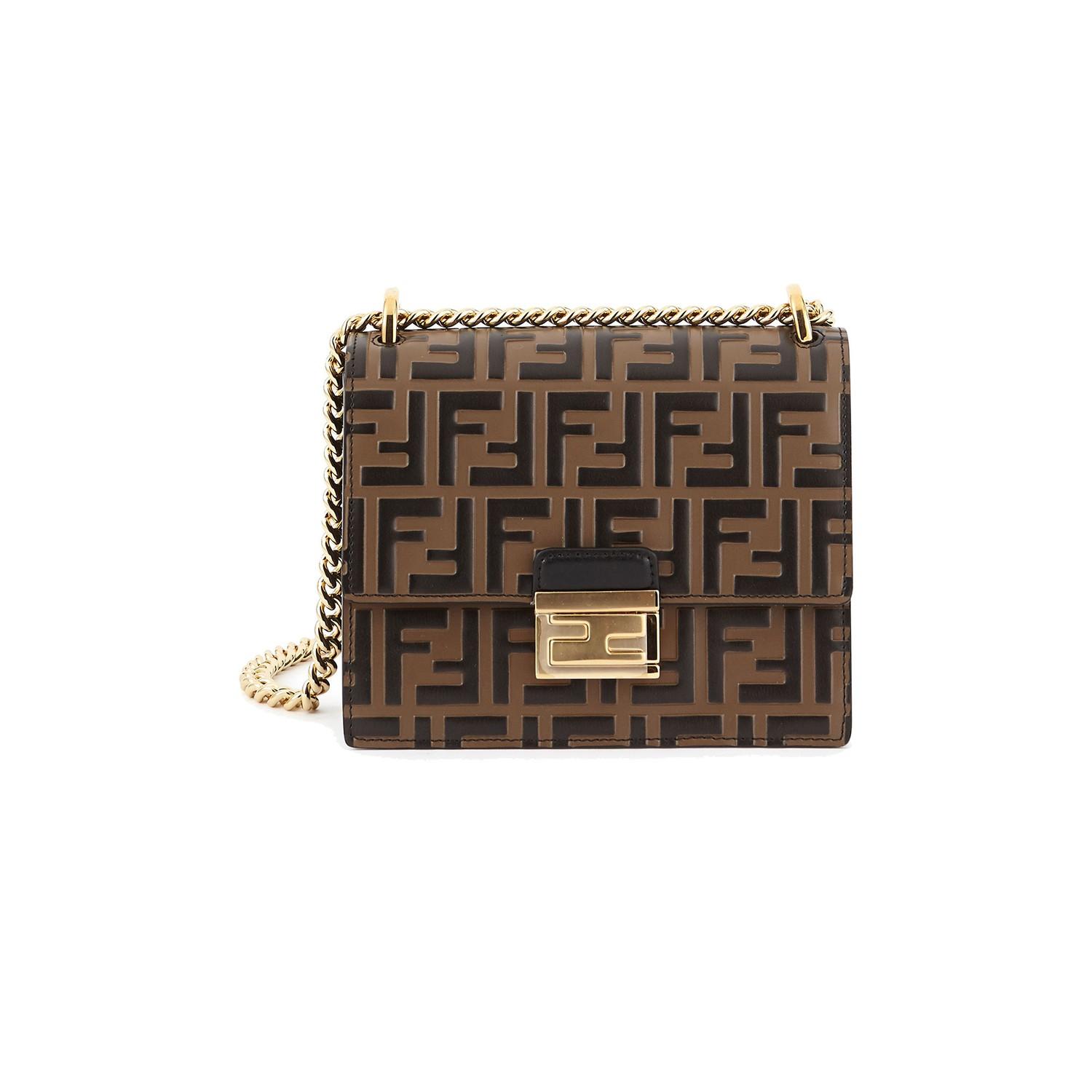 Fendi Leather Kan U Small Crossbody Bag Save 20 Lyst