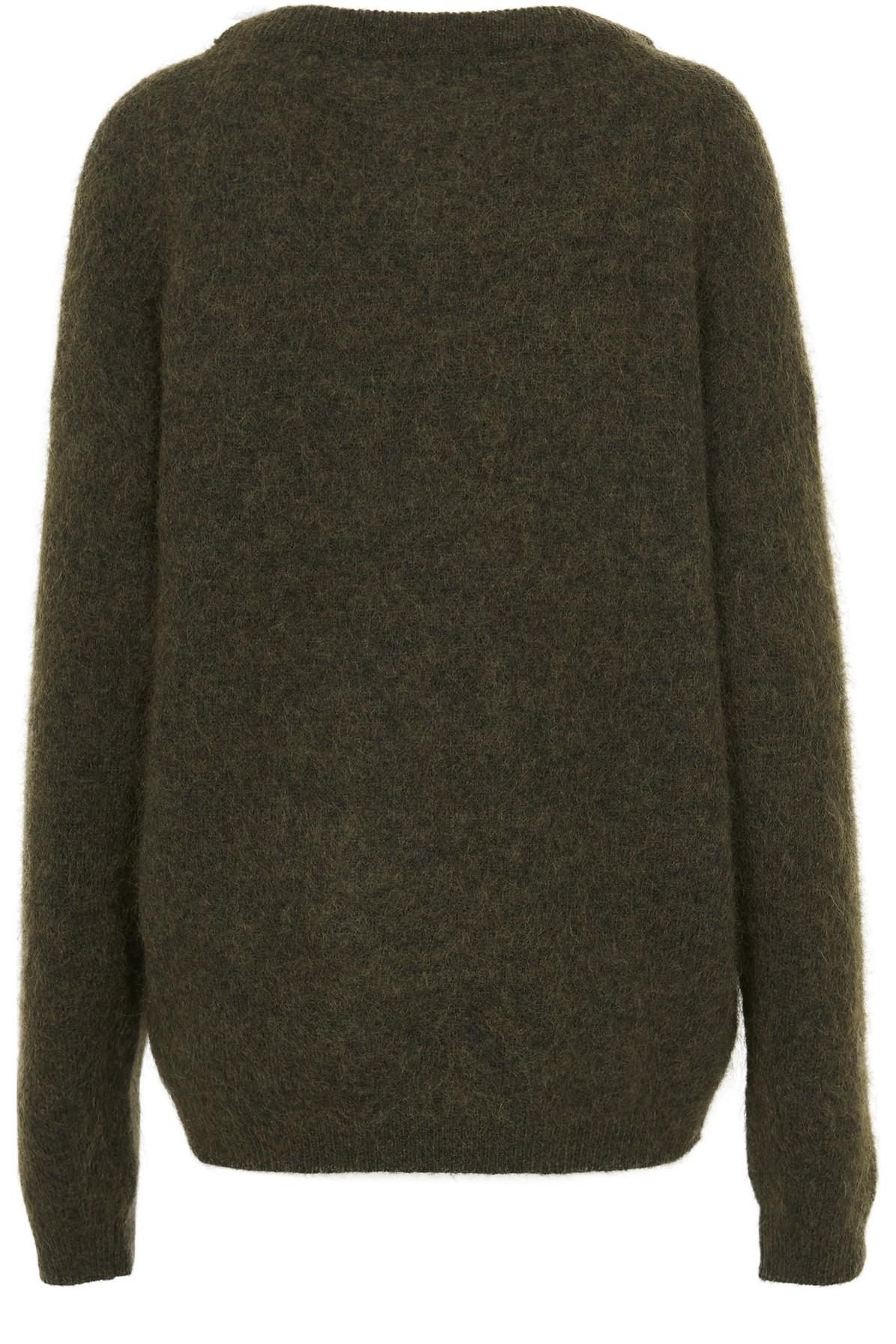 Acne Studios Crewneck Sweater in Olive Green (Green) - Lyst