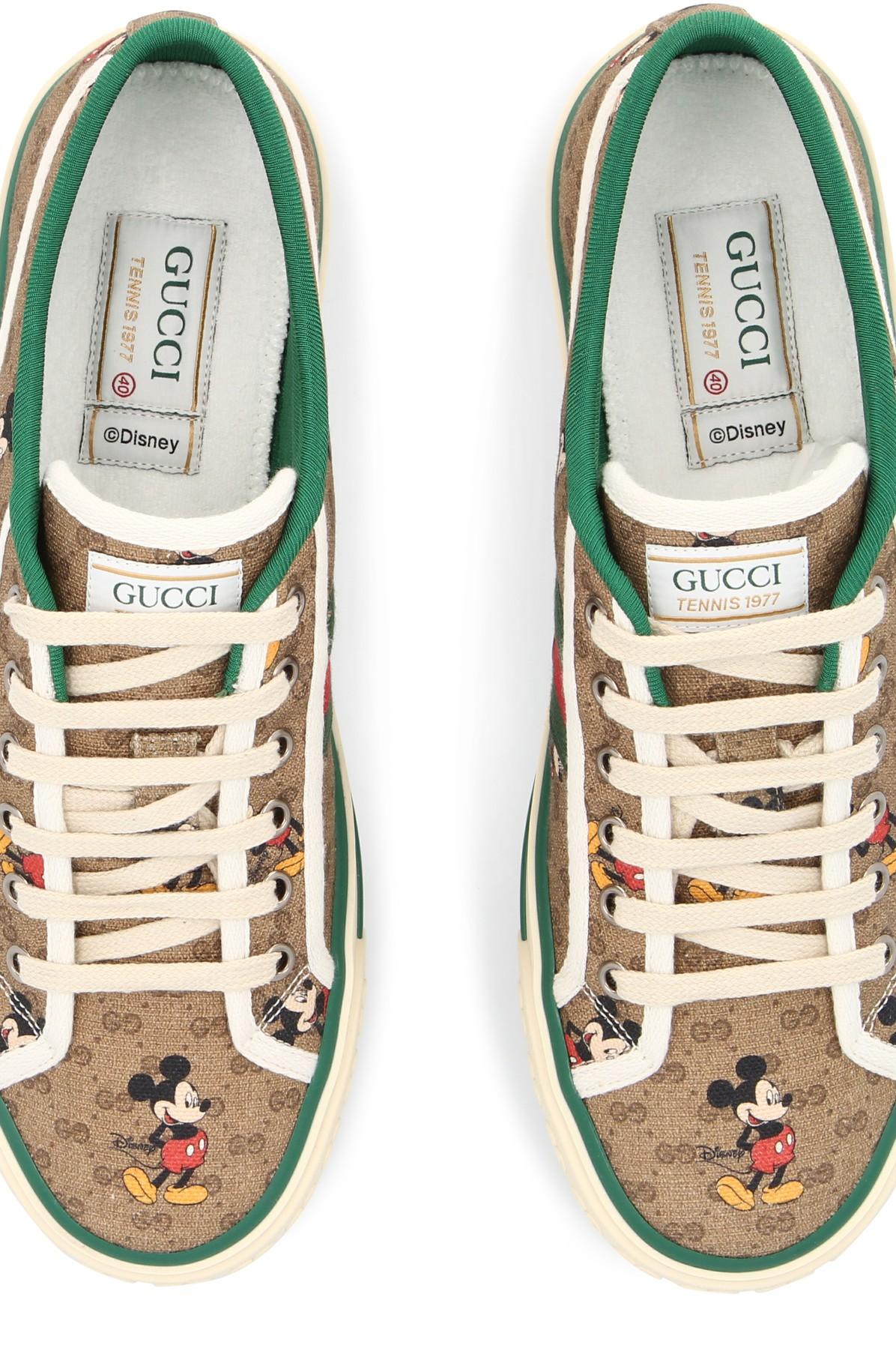 men's disney x gucci tennis 1977 sneaker with web
