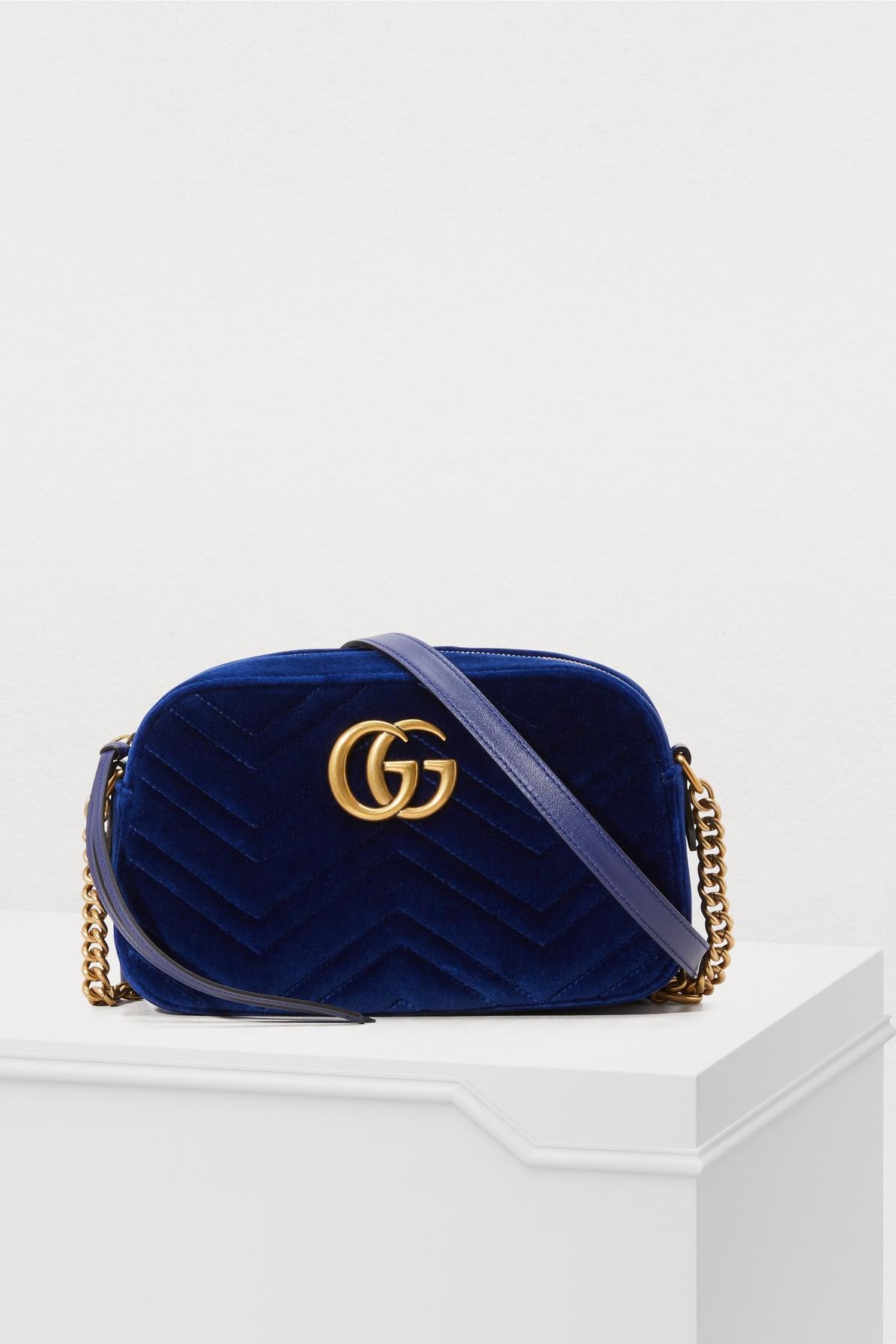 Gucci Gg Marmont Velvet Camera Bag in 