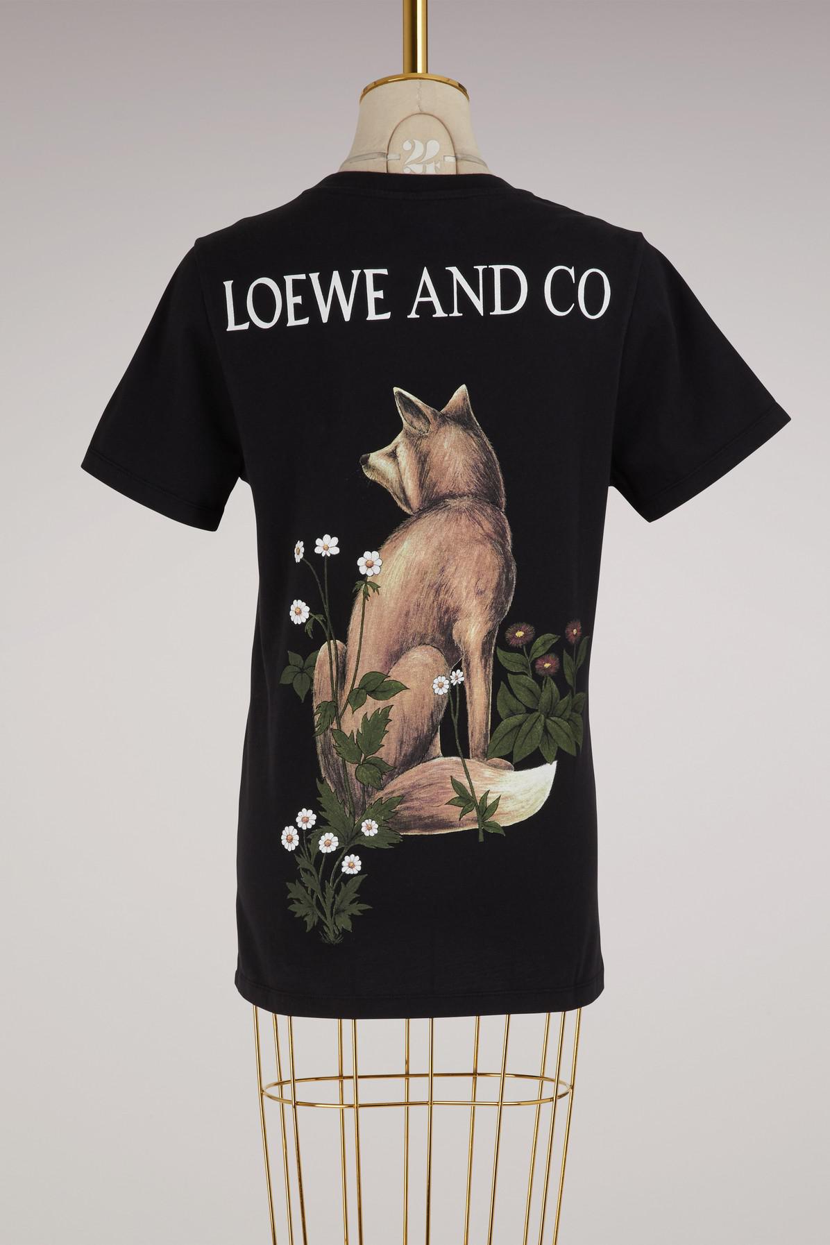 Loewe Leather \u0026 Co T-shirt in Black - Lyst