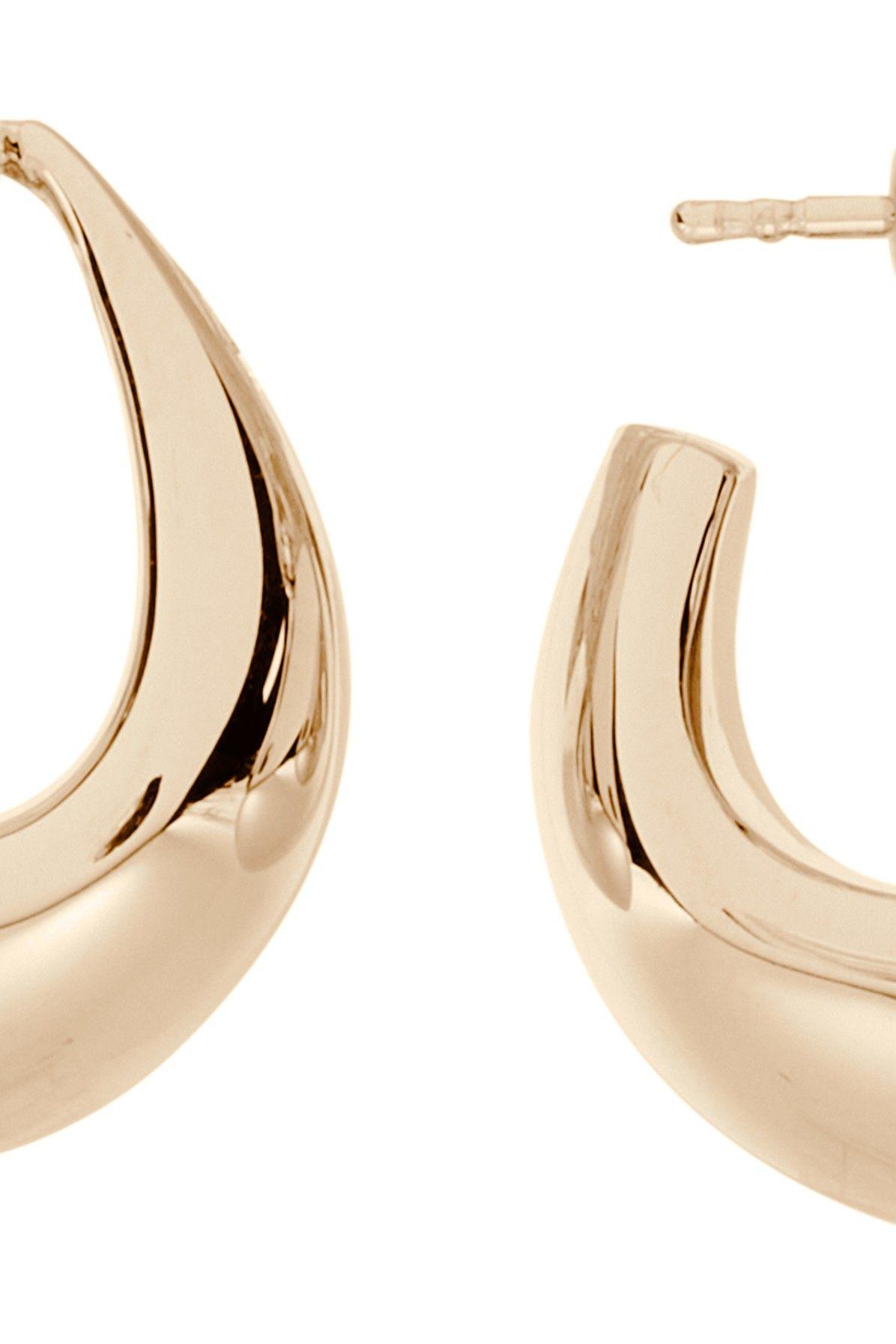 Lemaire Curved Mini Drop Earrings in Metallic | Lyst
