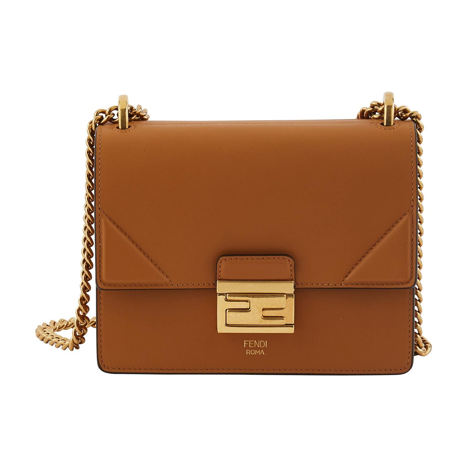 Fendi Kan U Matte Mini Bag in Brown | Lyst Canada