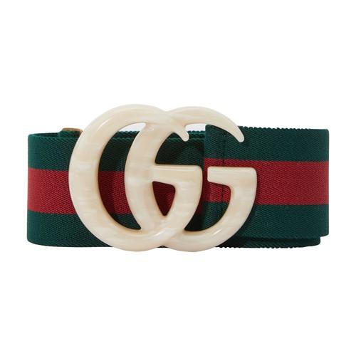 women's green and red gucci belt