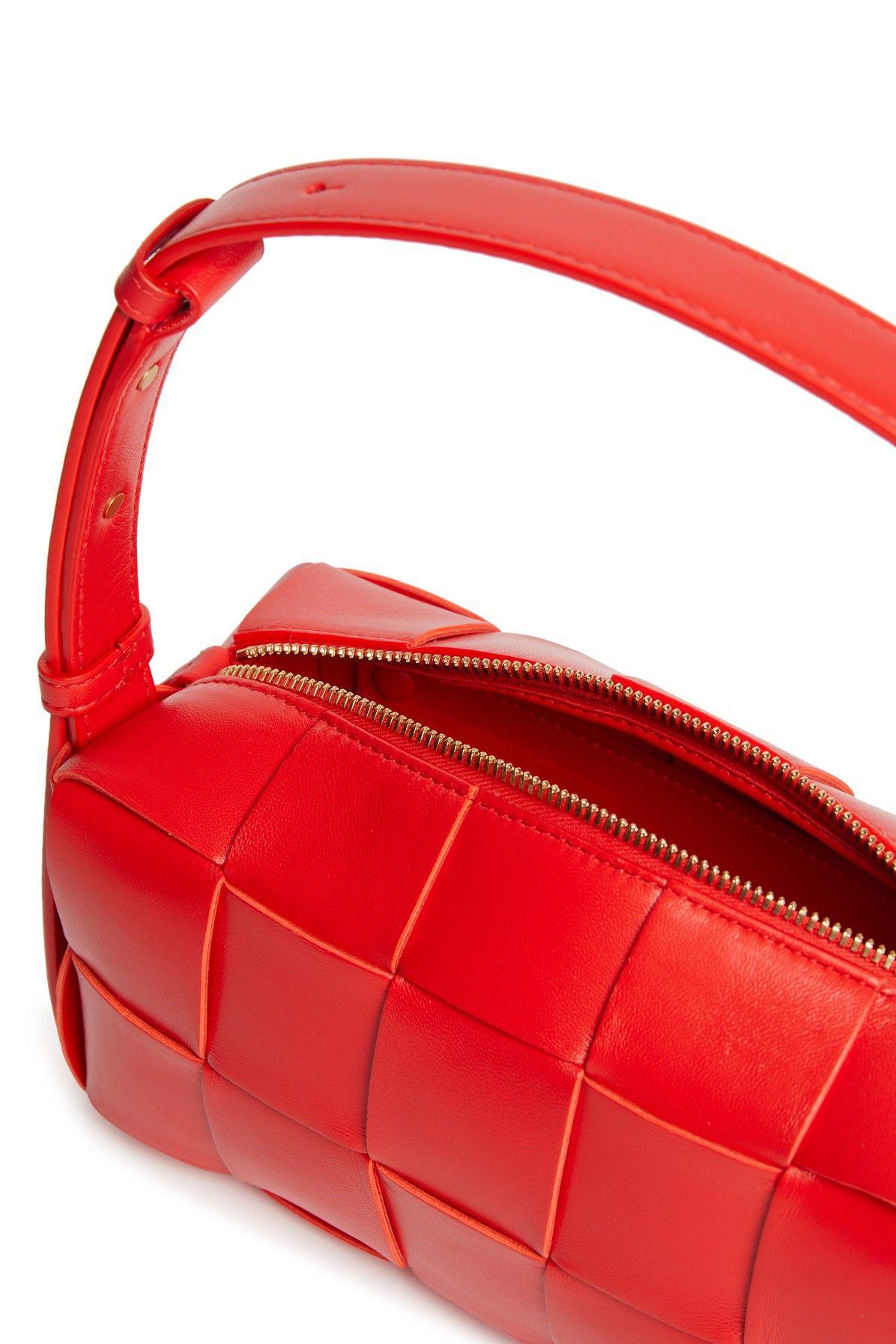 Bottega Veneta Small Brick Cassette Bag in Red | Lyst