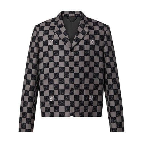 Louis Vuitton Boxy Damier Jacket in Black for Men