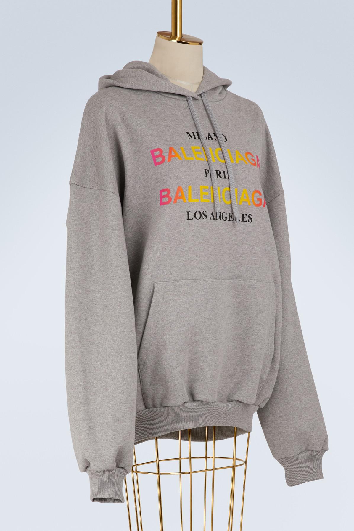 Balenciaga Milano Paris La Oversize Sweatshirt in Grey (Gray) | Lyst