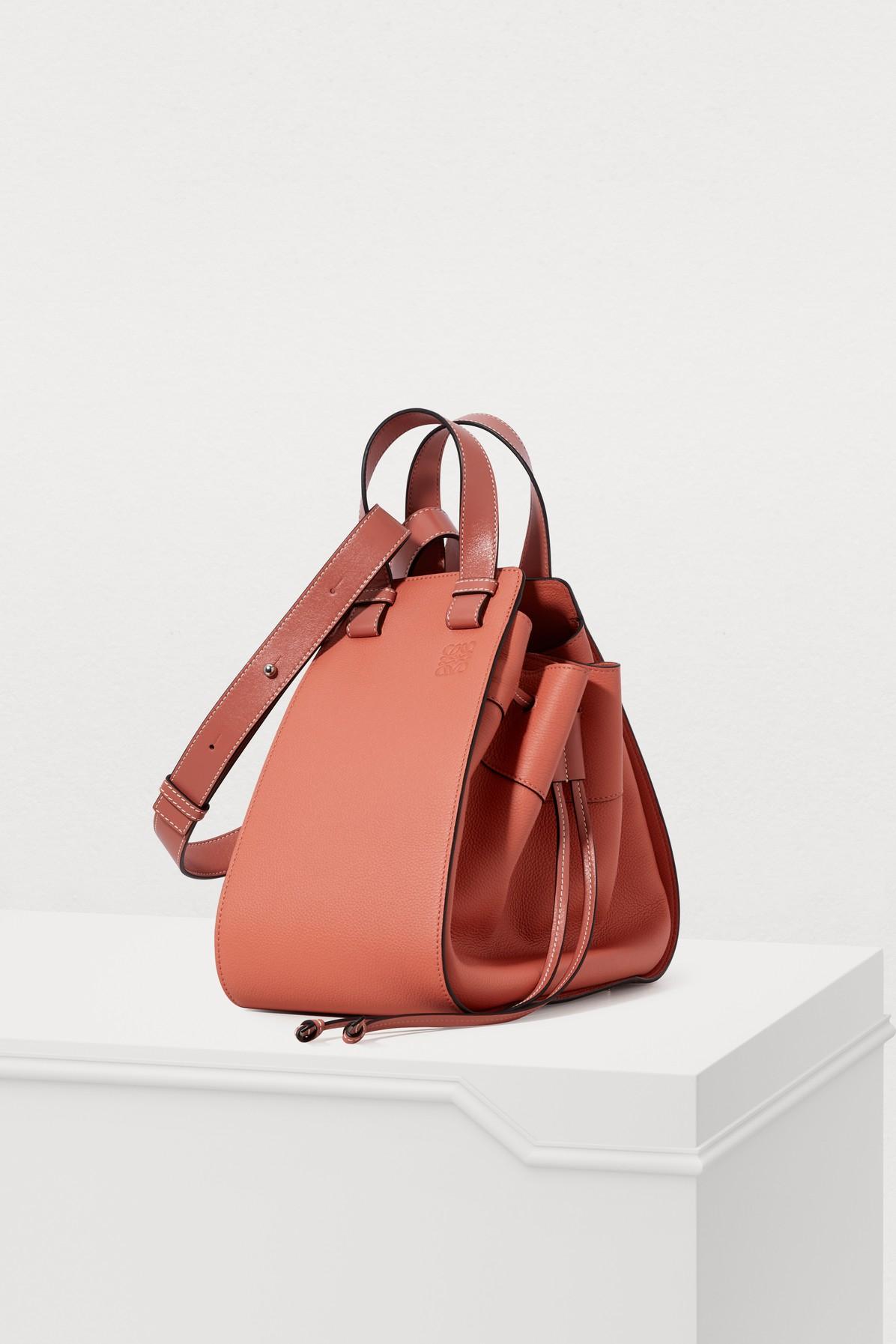 Loewe Leather Hammock Mini Bag in Pink | Lyst