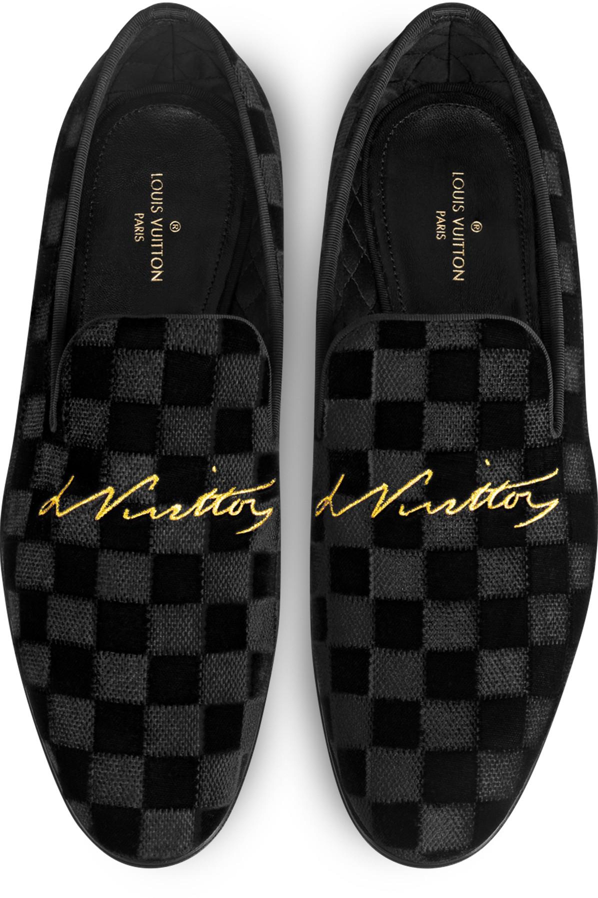black louis vuitton slippers