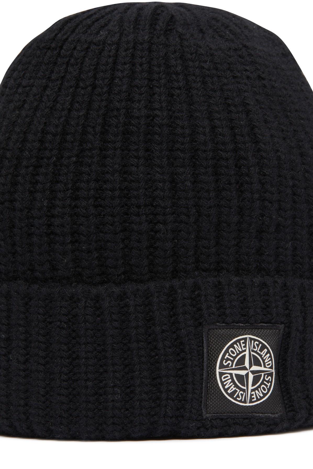 Stone Island Beanie in Black for Men | Lyst
