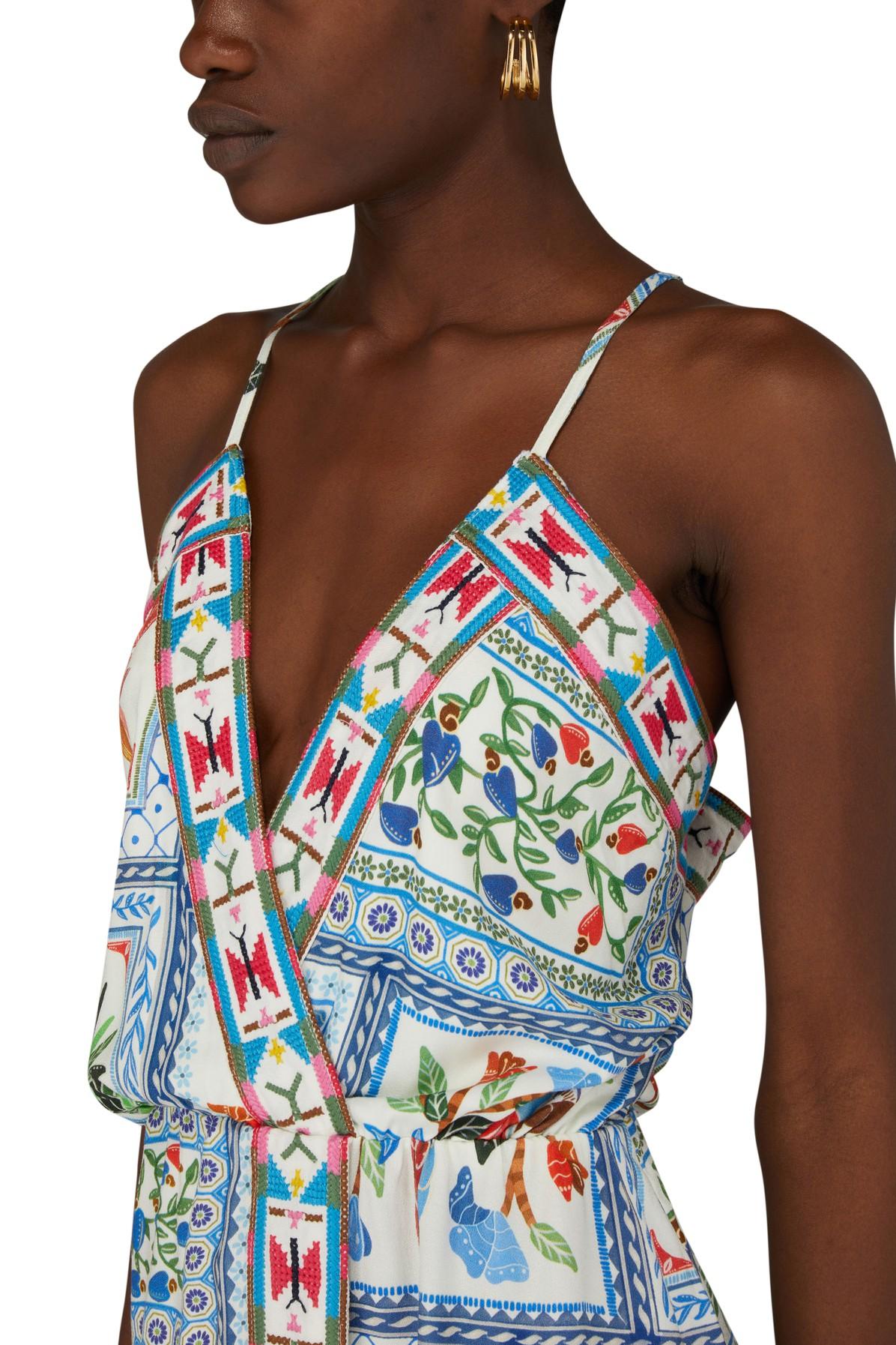 FARM Rio Tropical Tiles Mini Dress in 
