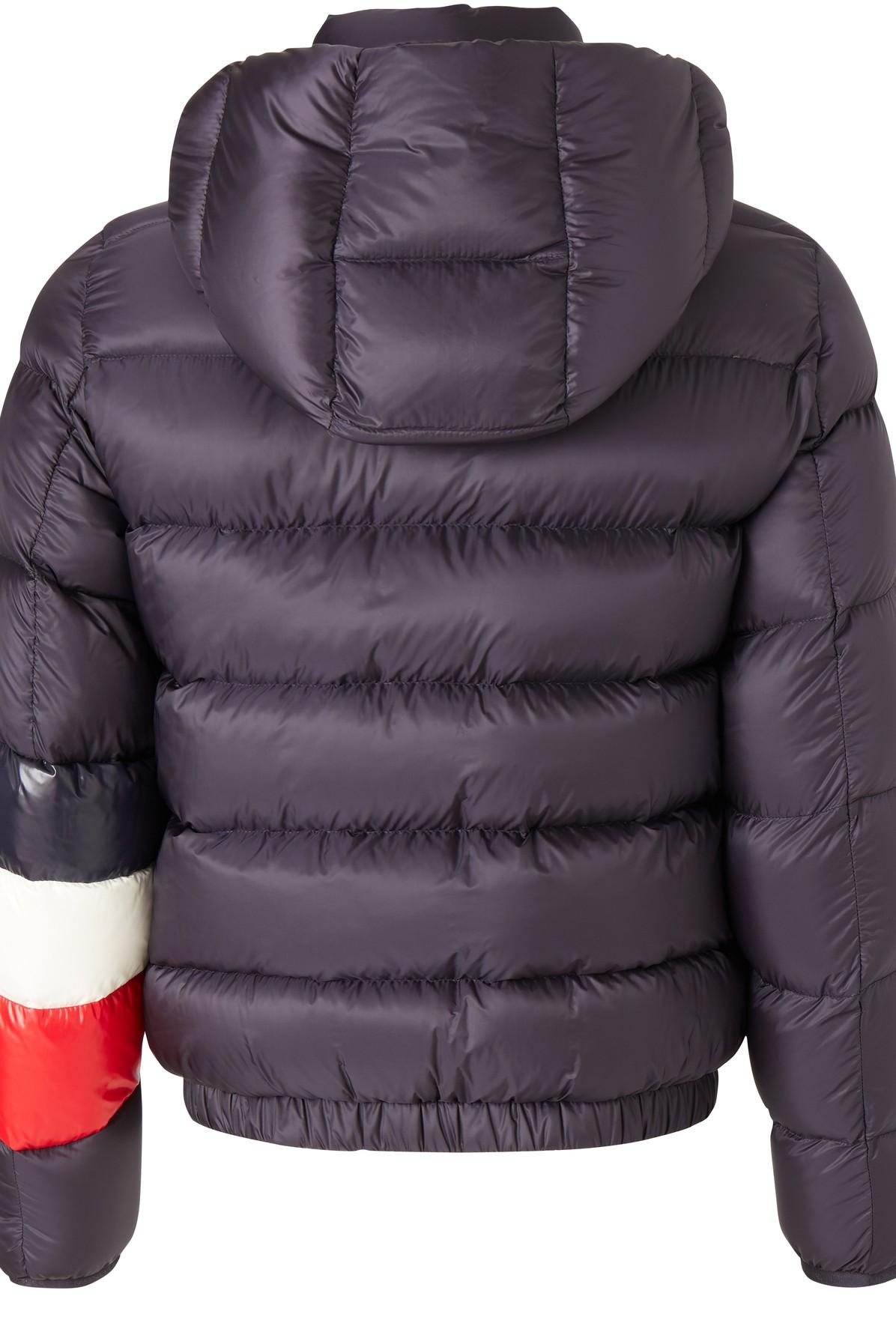 Moncler Willm Tricolour Stripe Quilted-down Jacket in Blue