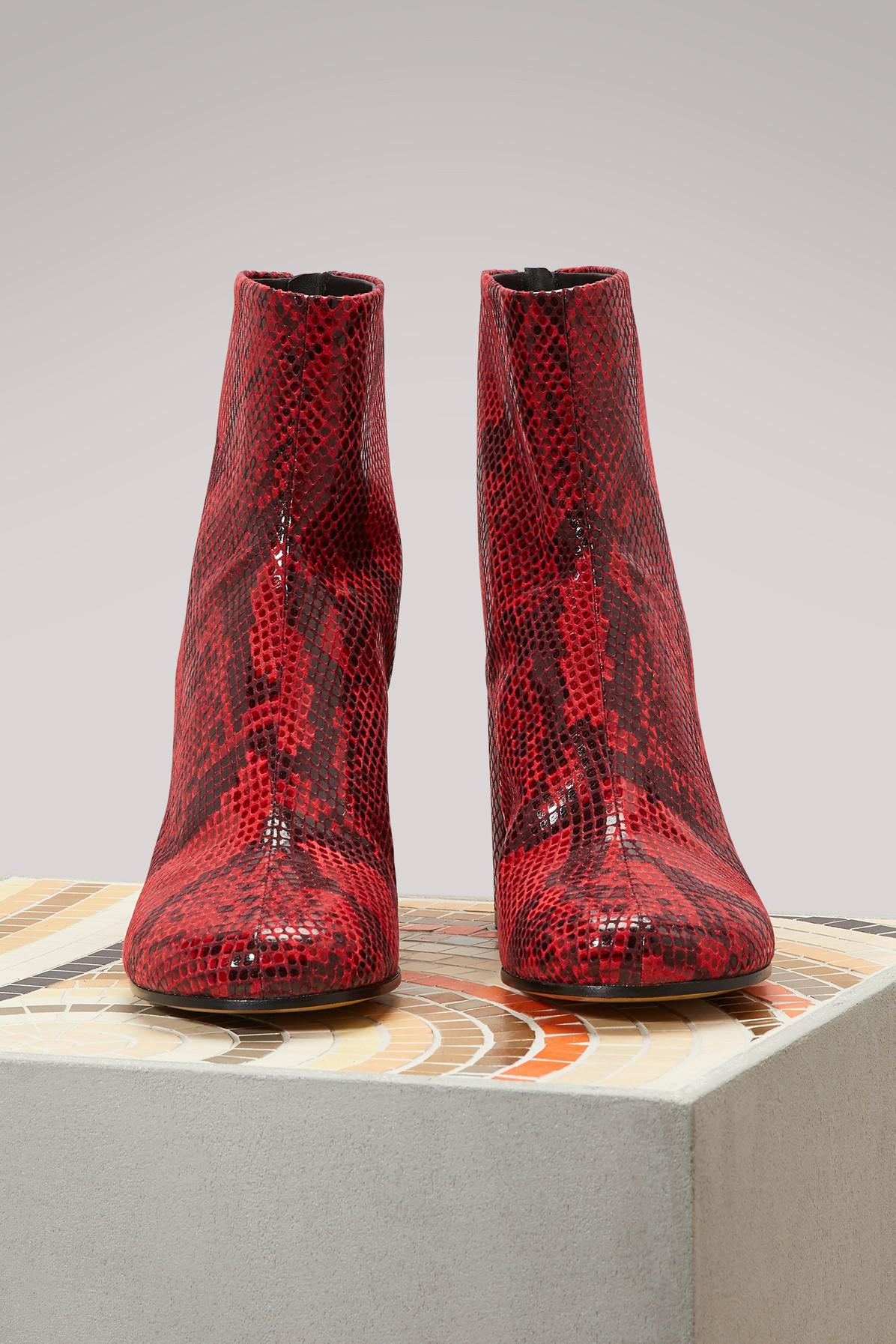 red python boots