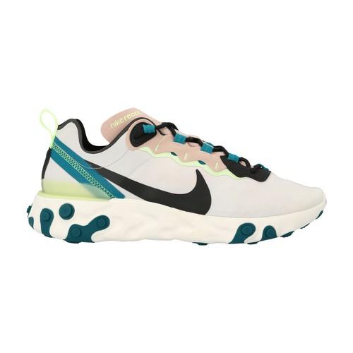 Nike Rubber React Element 55 Taupe And Neon Green Sneakers-beige | Lyst  Canada
