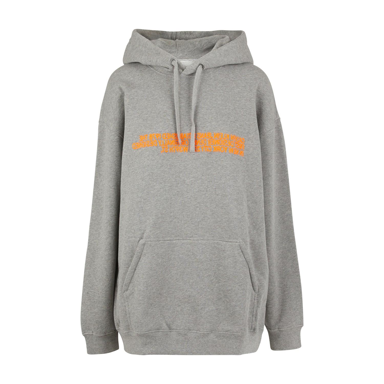 Calvin Klein Hooded Sweatshirt in Mid Grey Heather (Gray) - Lyst