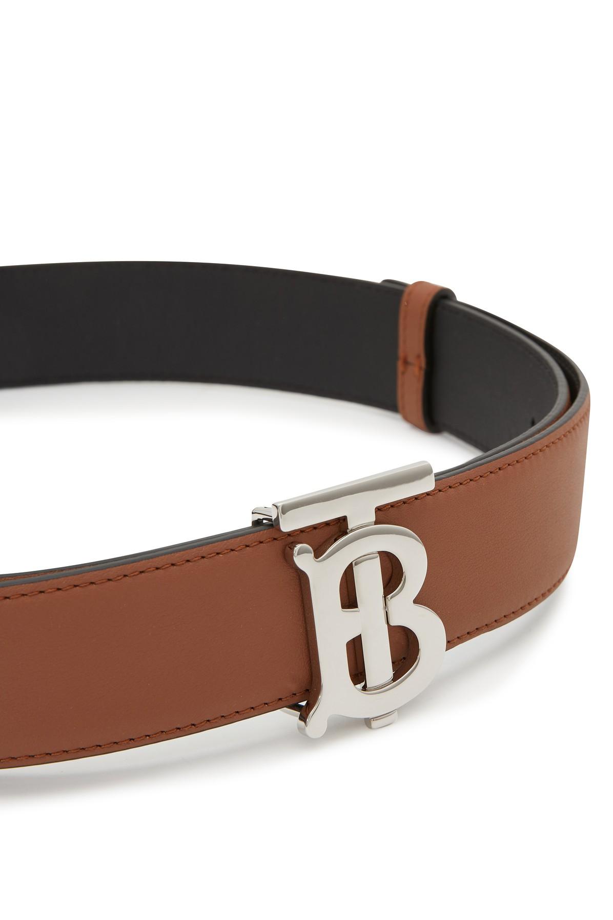 reversible monogram motif leather belt