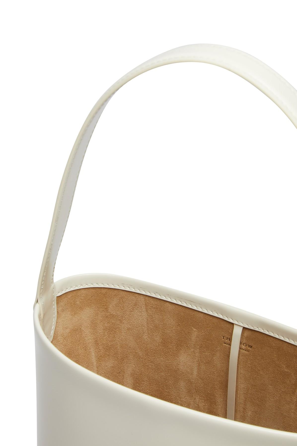 The Row N/s Park Small Textured-leather Tote in White