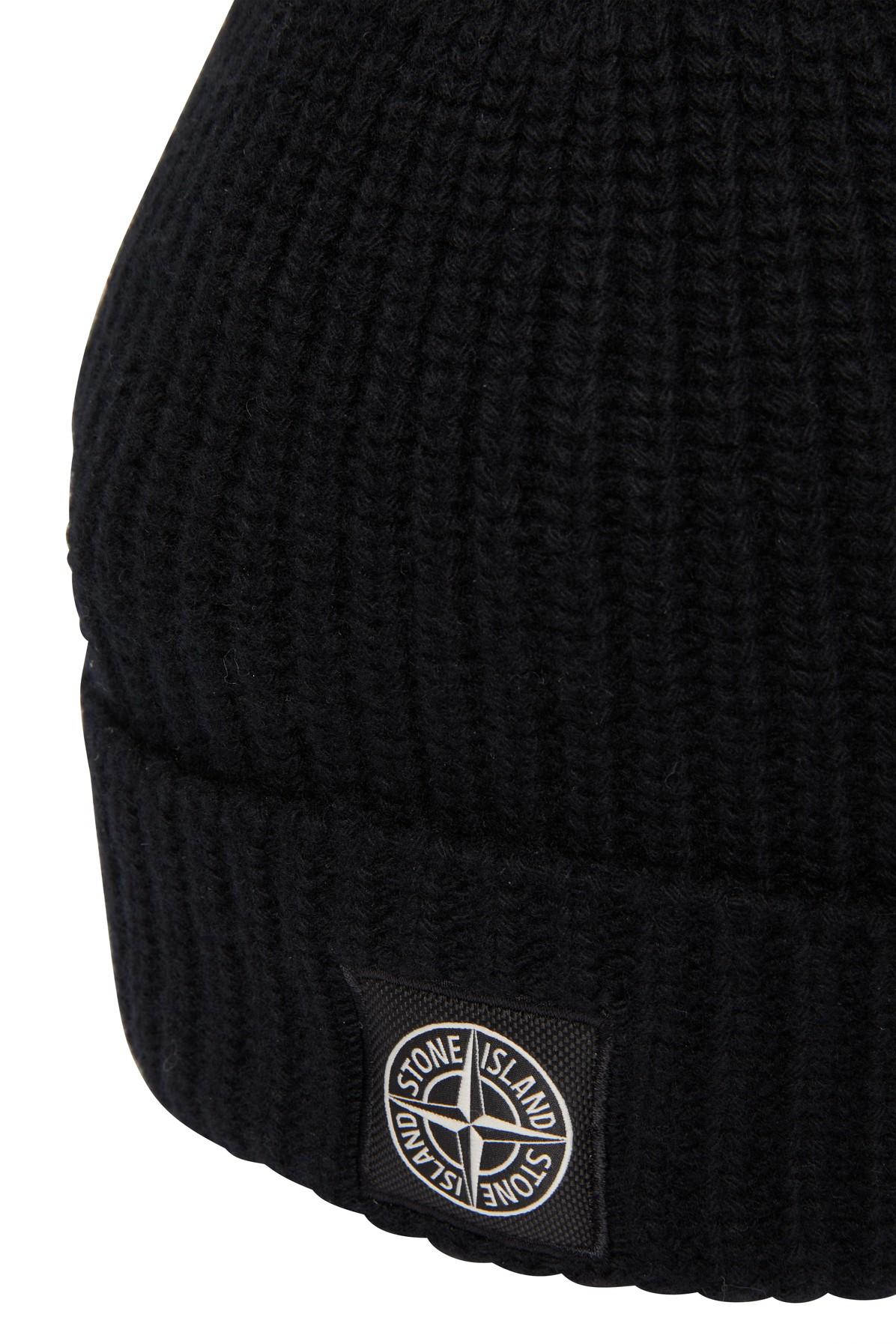 Stone Island Beanie in Black for Men | Lyst