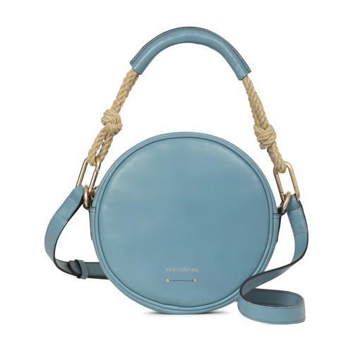 Vanessa Bruno Smooth Leather Round Holly Bag in Blue | Lyst