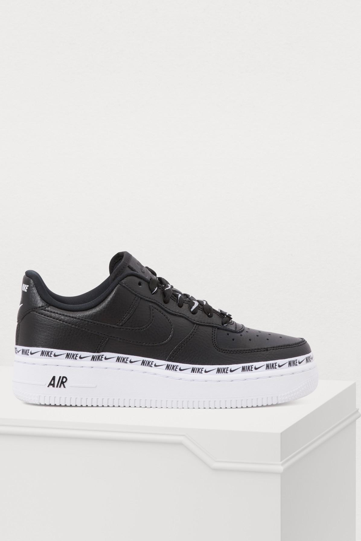 Nike Air Force 1 07 Se Prm Sneakers in Black/Black-White (Black) | Lyst