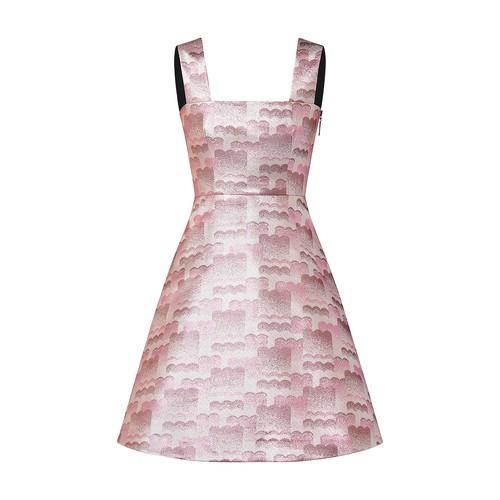 Louis Vuitton Cloud Jacquard A-line Dress in Pink