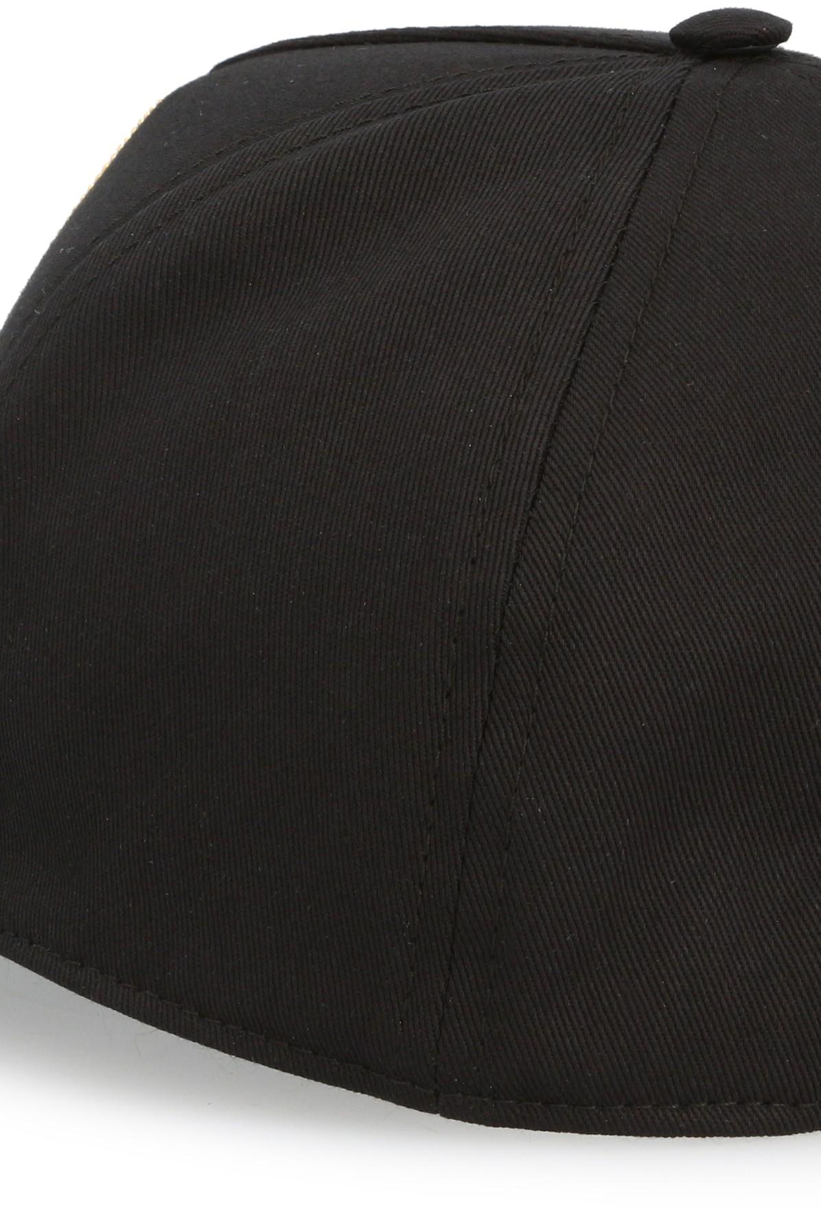 Versace Logo Cap in Nero_oro (Black 
