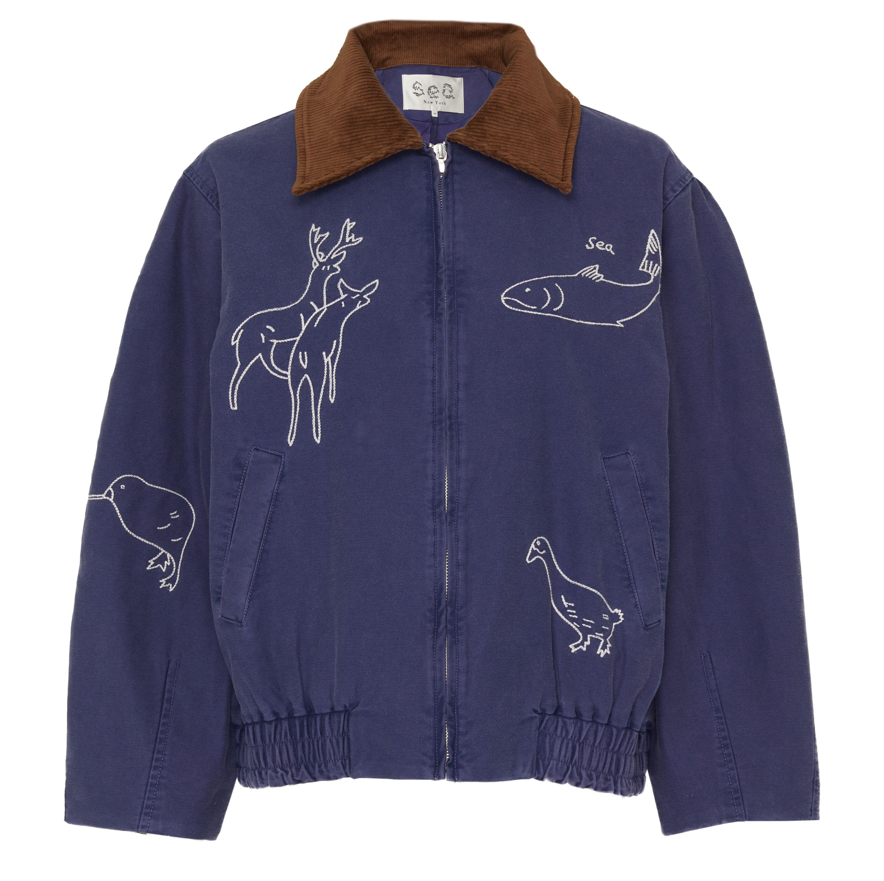 Sea Demi French Workwear Jacket in Blue | Lyst