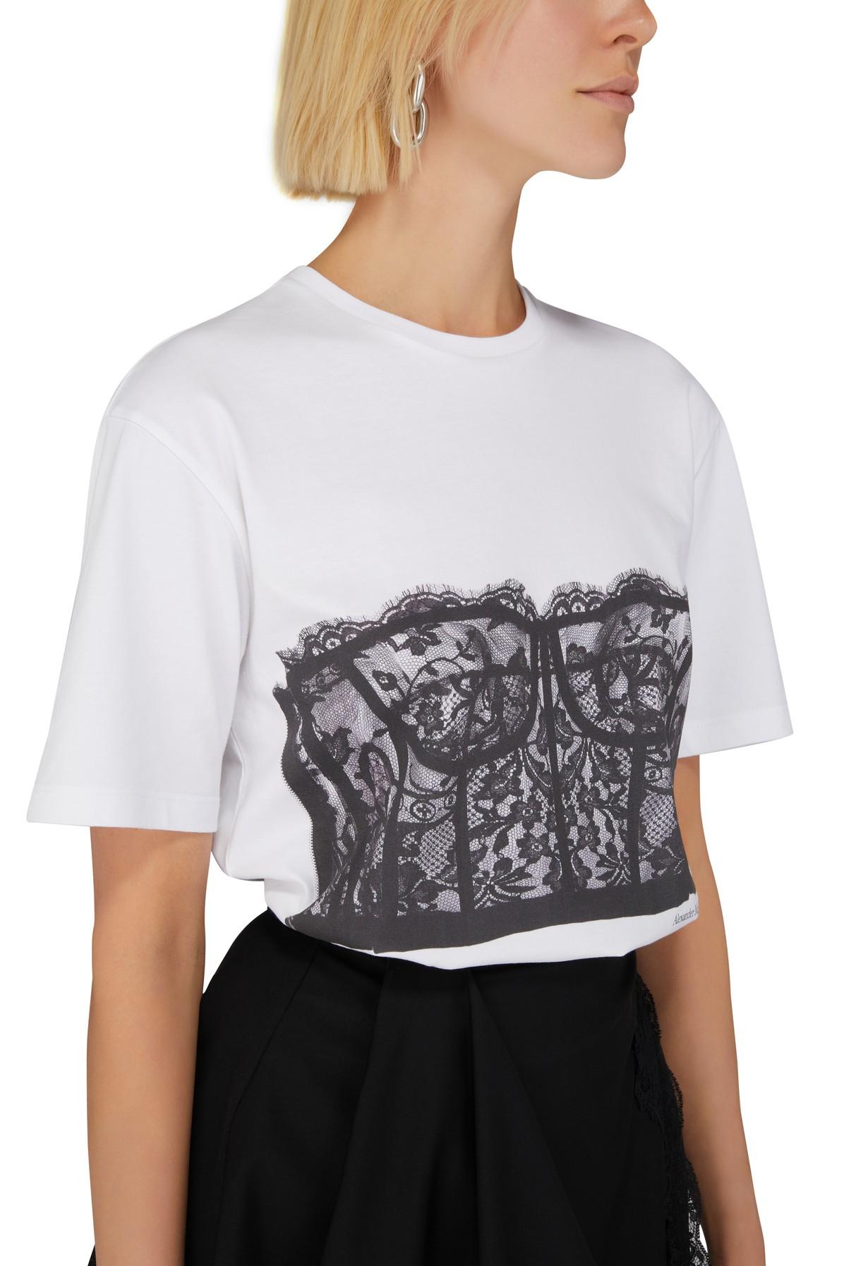 Alexander McQueen Corset T-shirt | Lyst