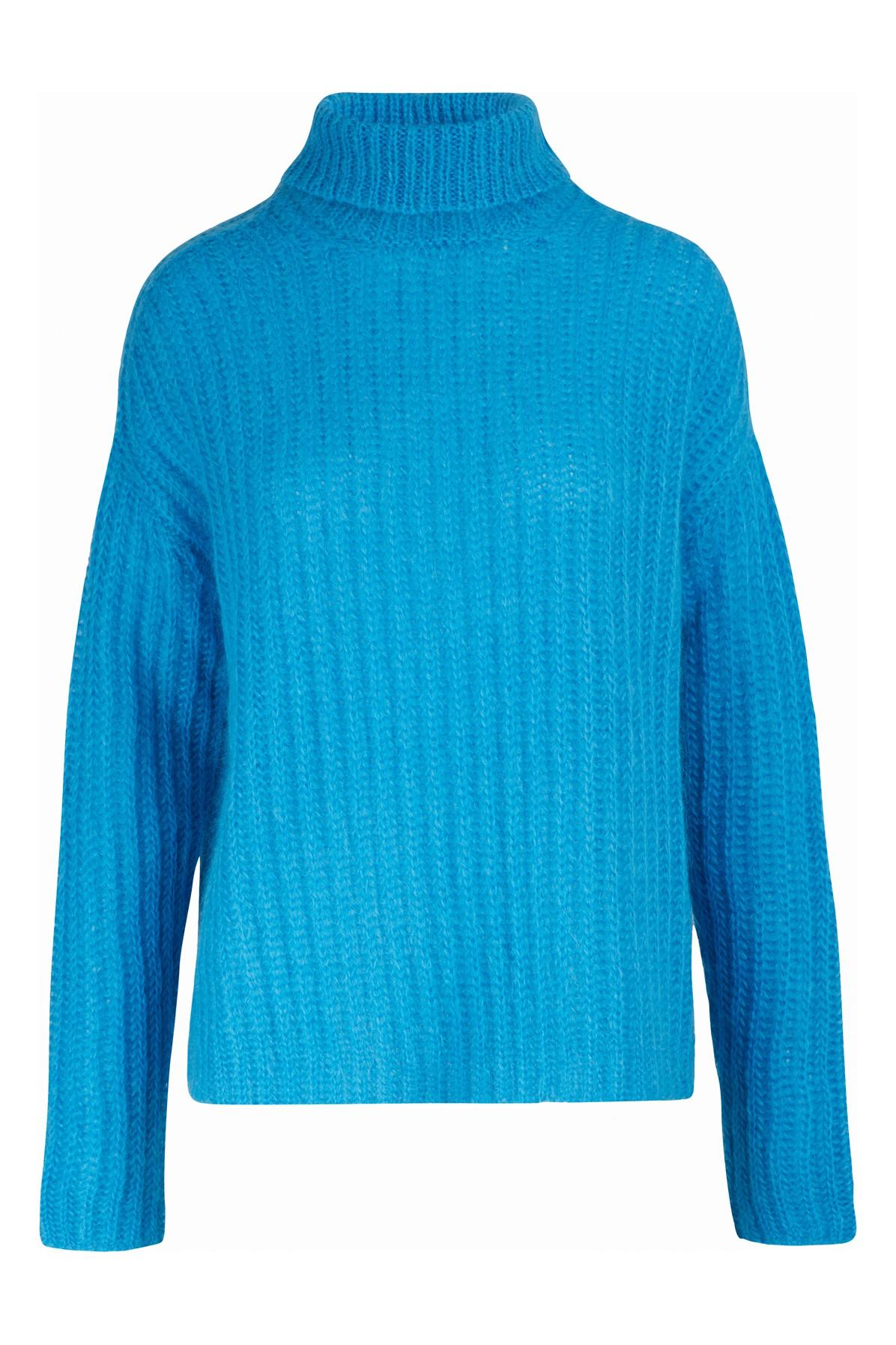 Marni Roll Neck Mohair Blend Sweater in Blue - Lyst