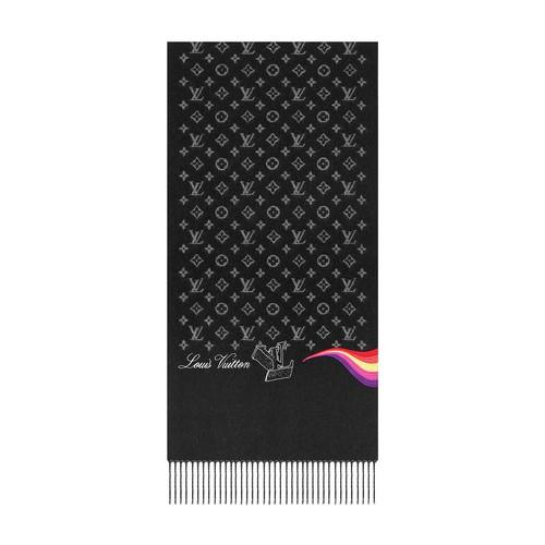 Louis Vuitton Monogram Rainbow Silk Scarf - White Scarves and