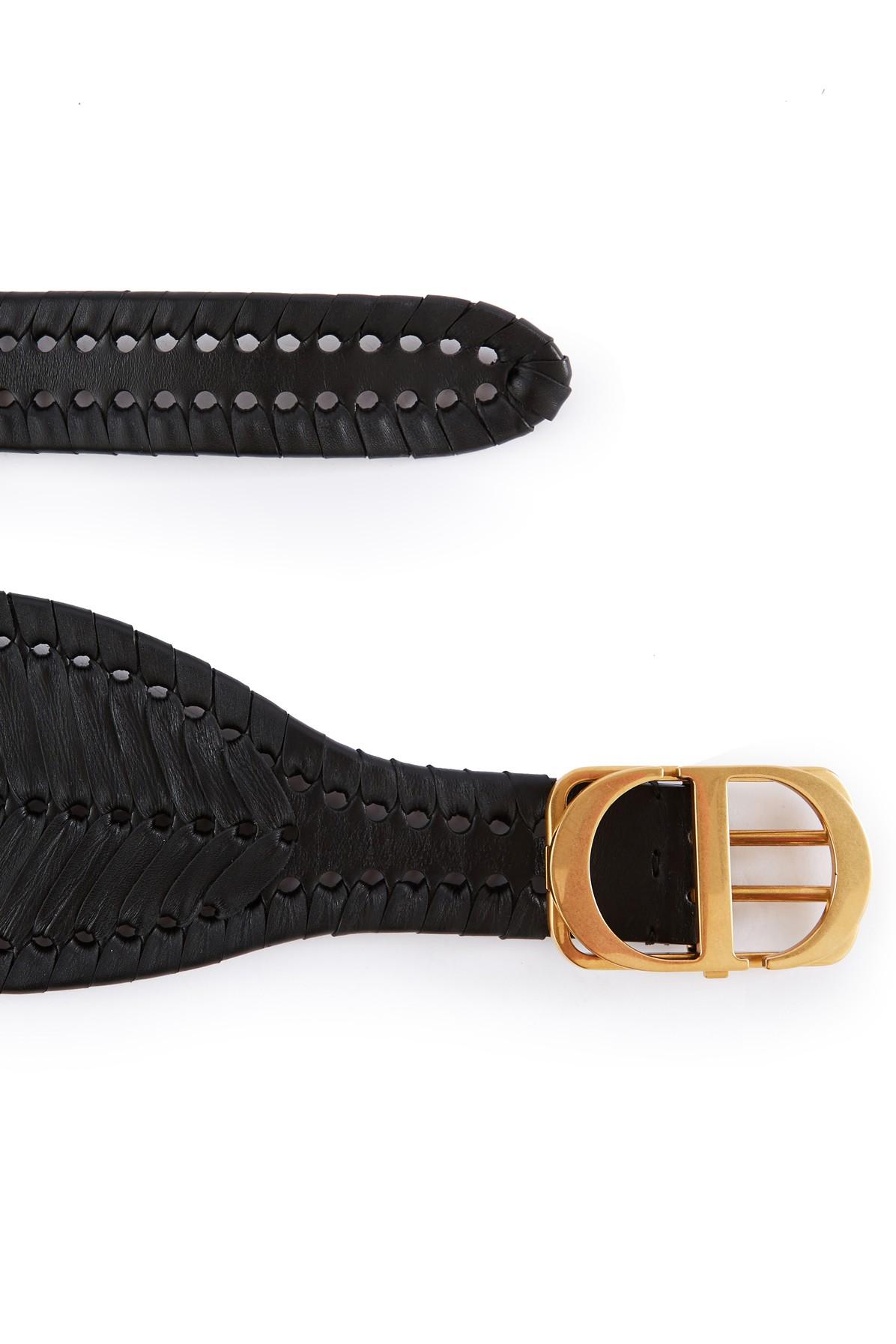 Dior 30 Montaigne Large Calfskin Belt in Black | Lyst