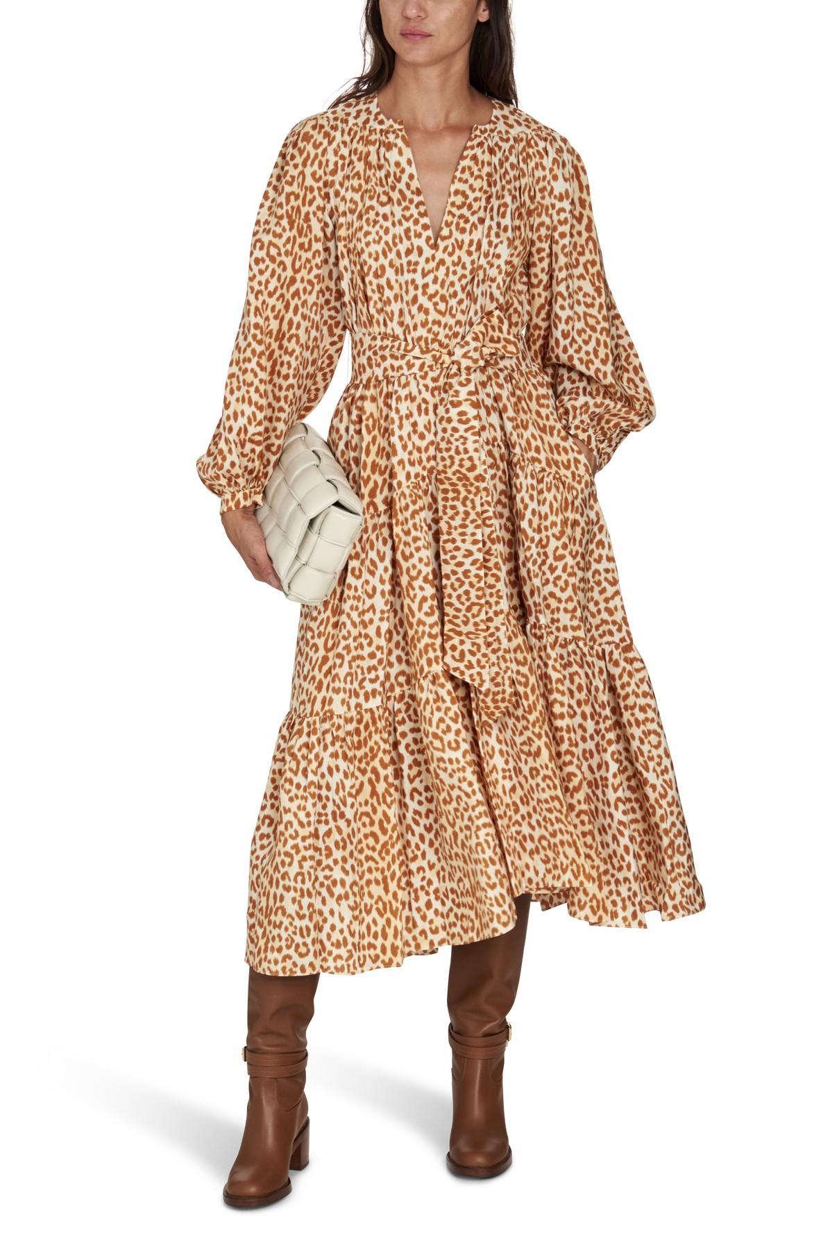 ulla johnson leopard dress