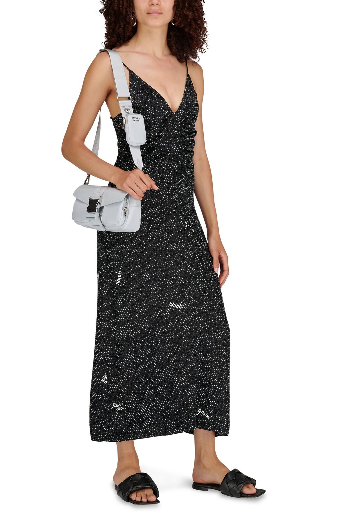 Ganni Evening Dress in Black | Lyst