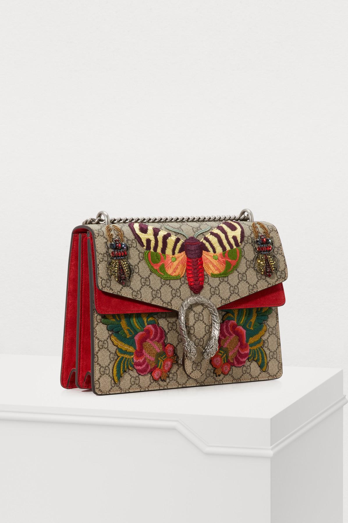 Gucci Canvas Dionysus Medium Shoulder Bag in Red - Lyst