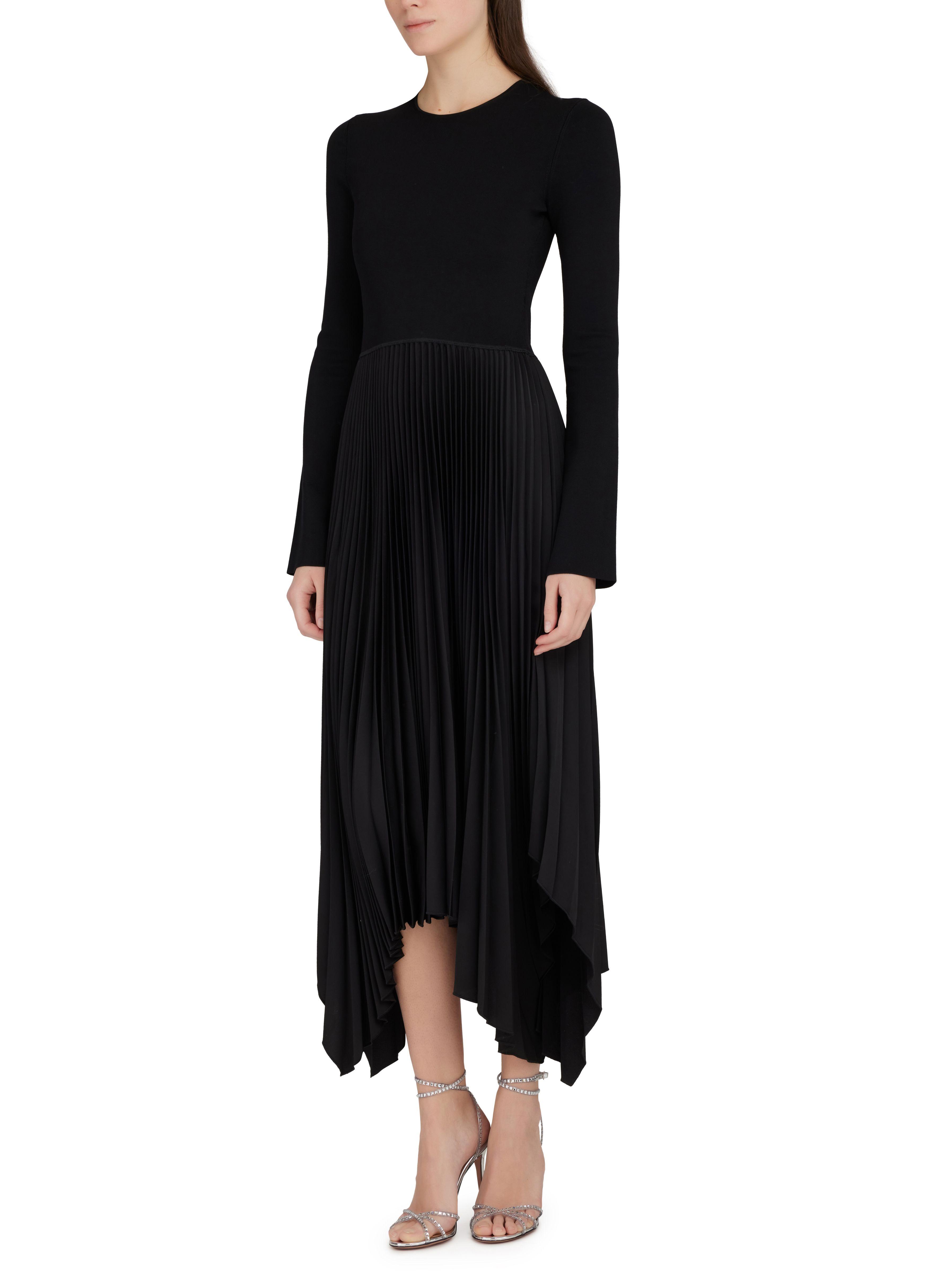JOSEPH Dera asymmetric-hem midi dress - Black