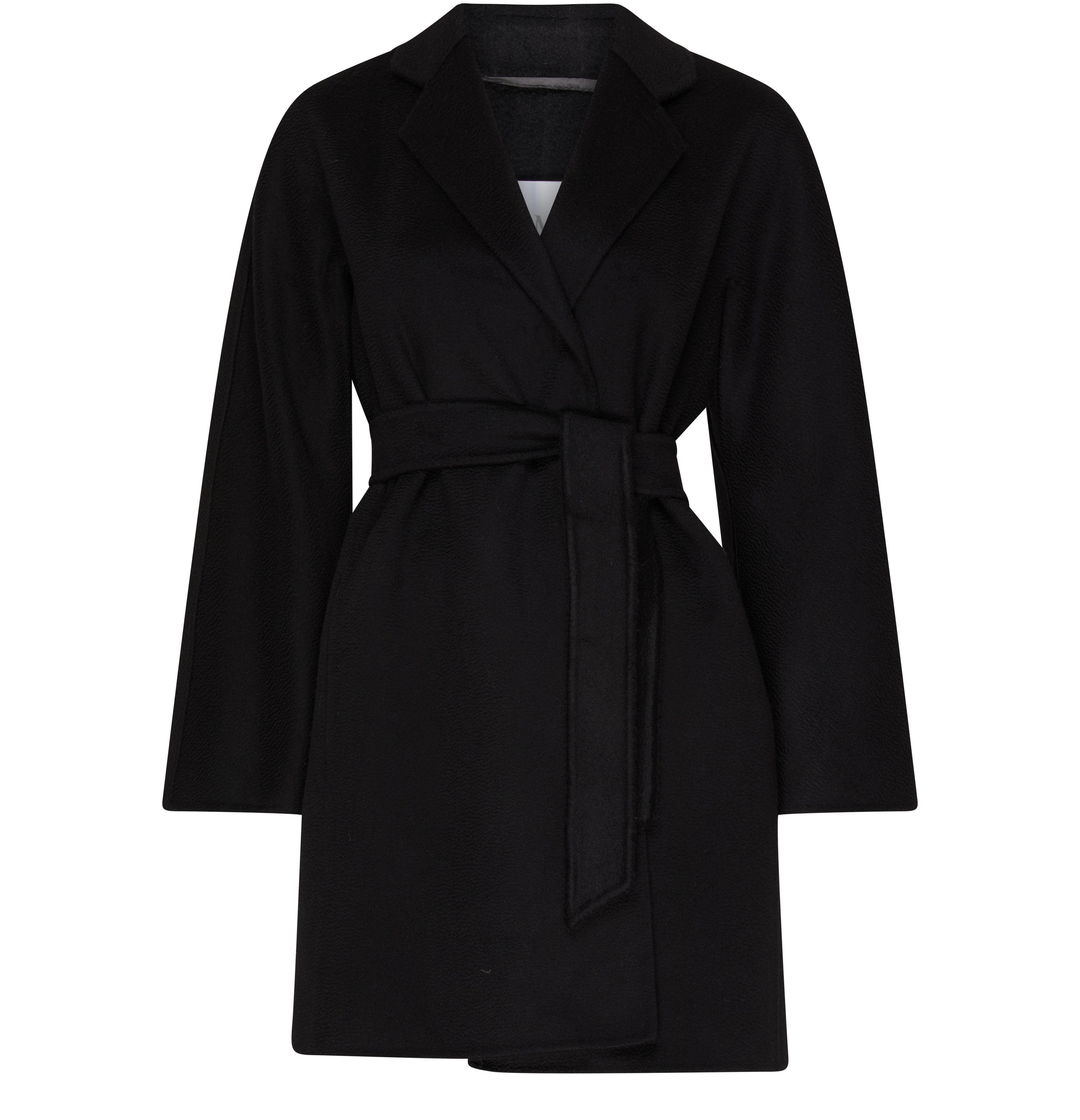 max-mara-black-Manteau-court-
