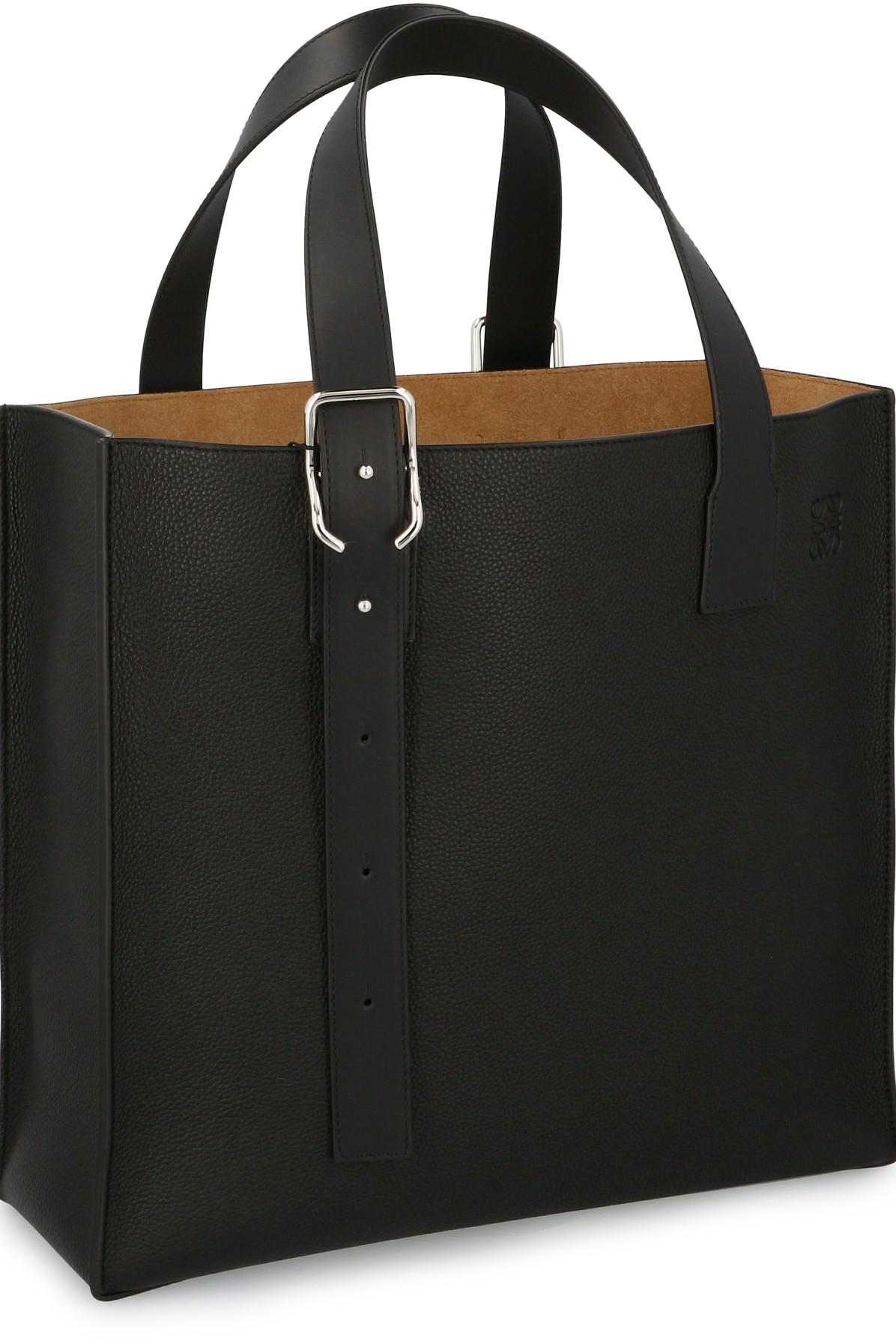 Loewe Buckle Tote Bag in Black for Men