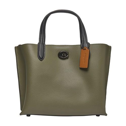 COACH®  Willow Tote In Colorblock With Signature Canvas Interior