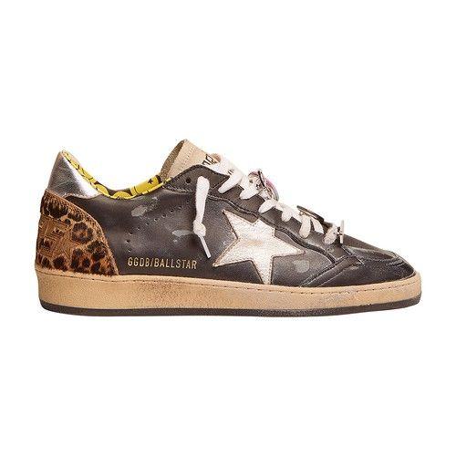 Golden Goose Ball Star Leather Sneakers With Laminated Star Limited ...