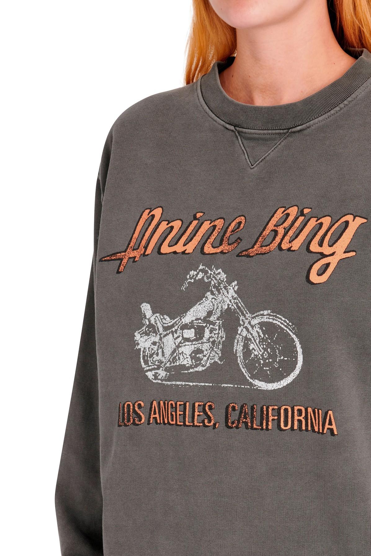 Anine Bing Ramona Sweatshirt Motorcycle in Black | Lyst