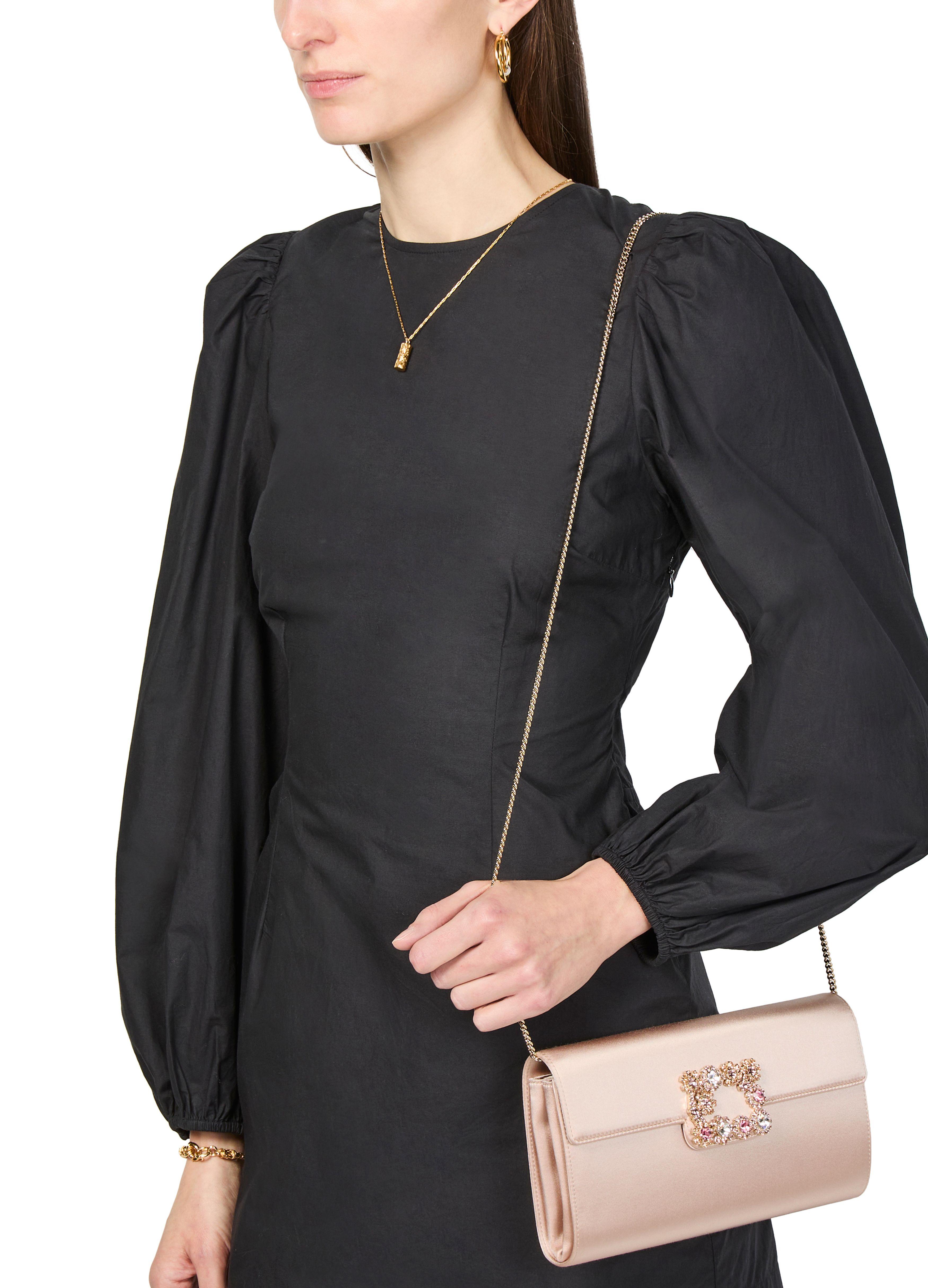 ハンドバッグ ROGER VIVIER ENVELOPE FLAP FLOWER BUCKLE HANDBAG Roger Vivier Envelope Flap Flower Buckle Handbag